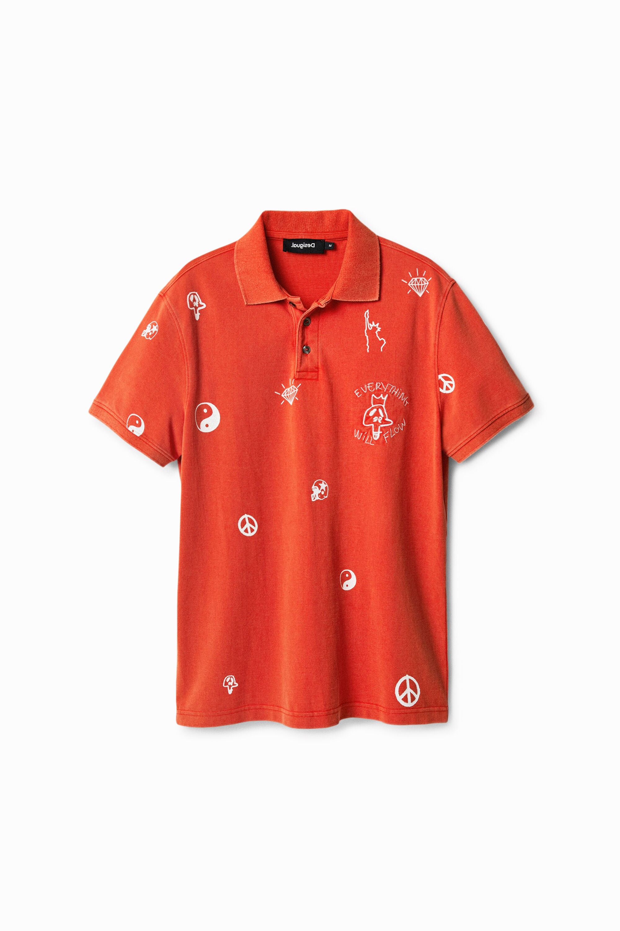 Polo manga corta "Everything will flow"