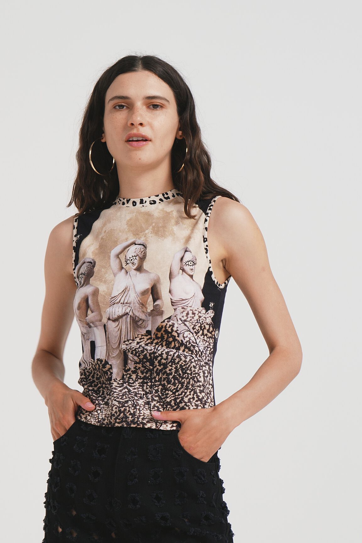 Camiseta arty animal print
