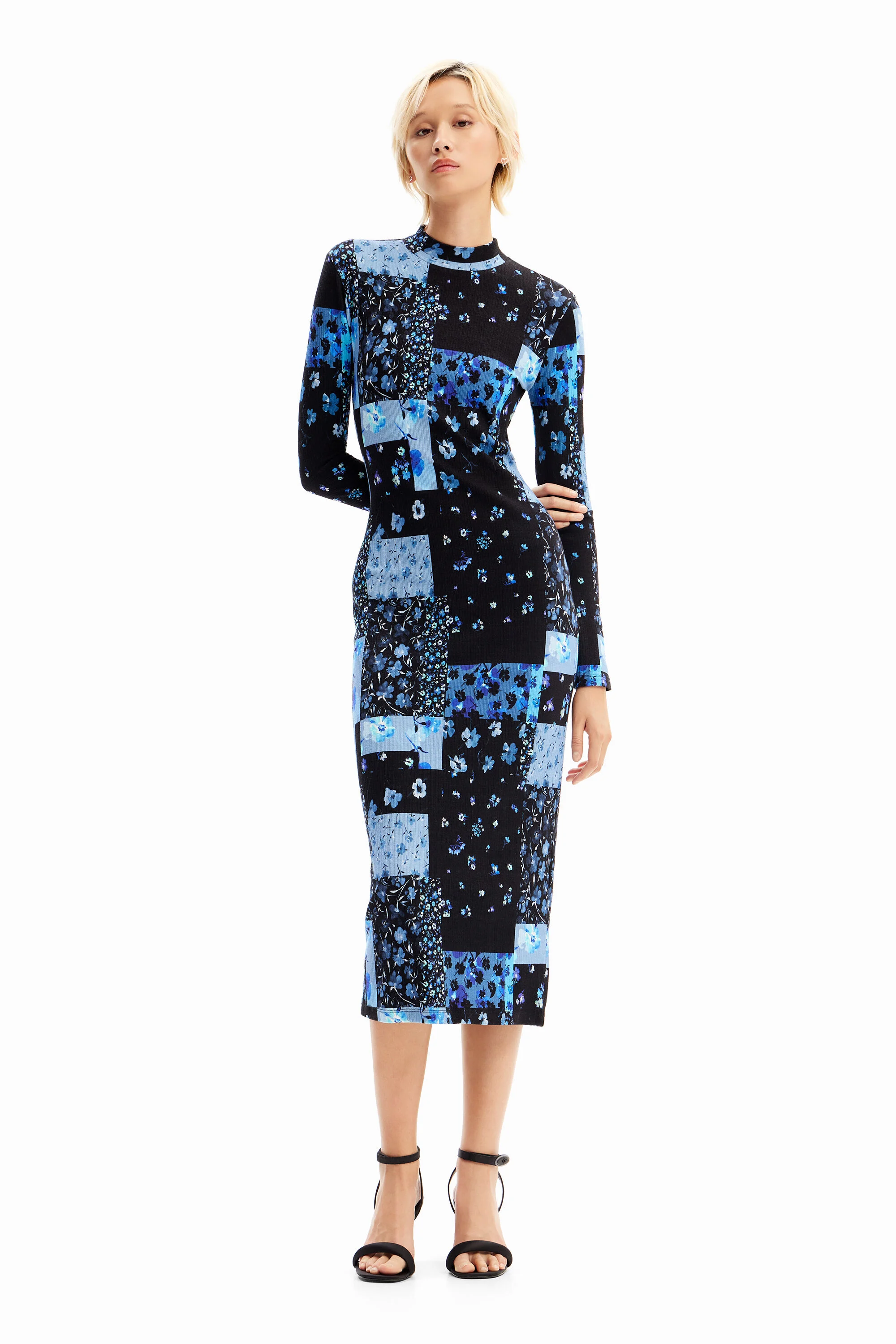 Vestido midi canal&eacute; floral