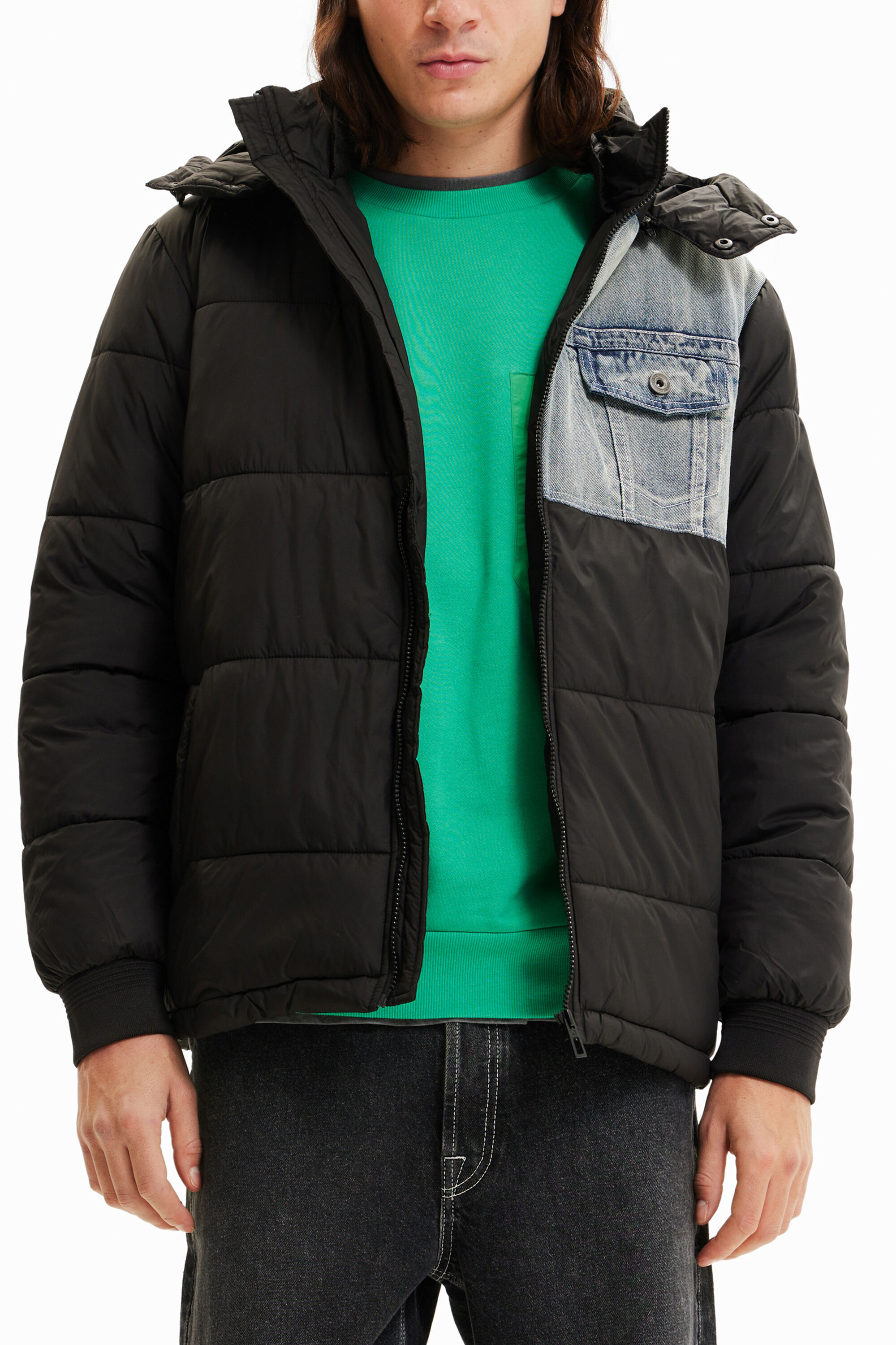 Chaqueta padded denim