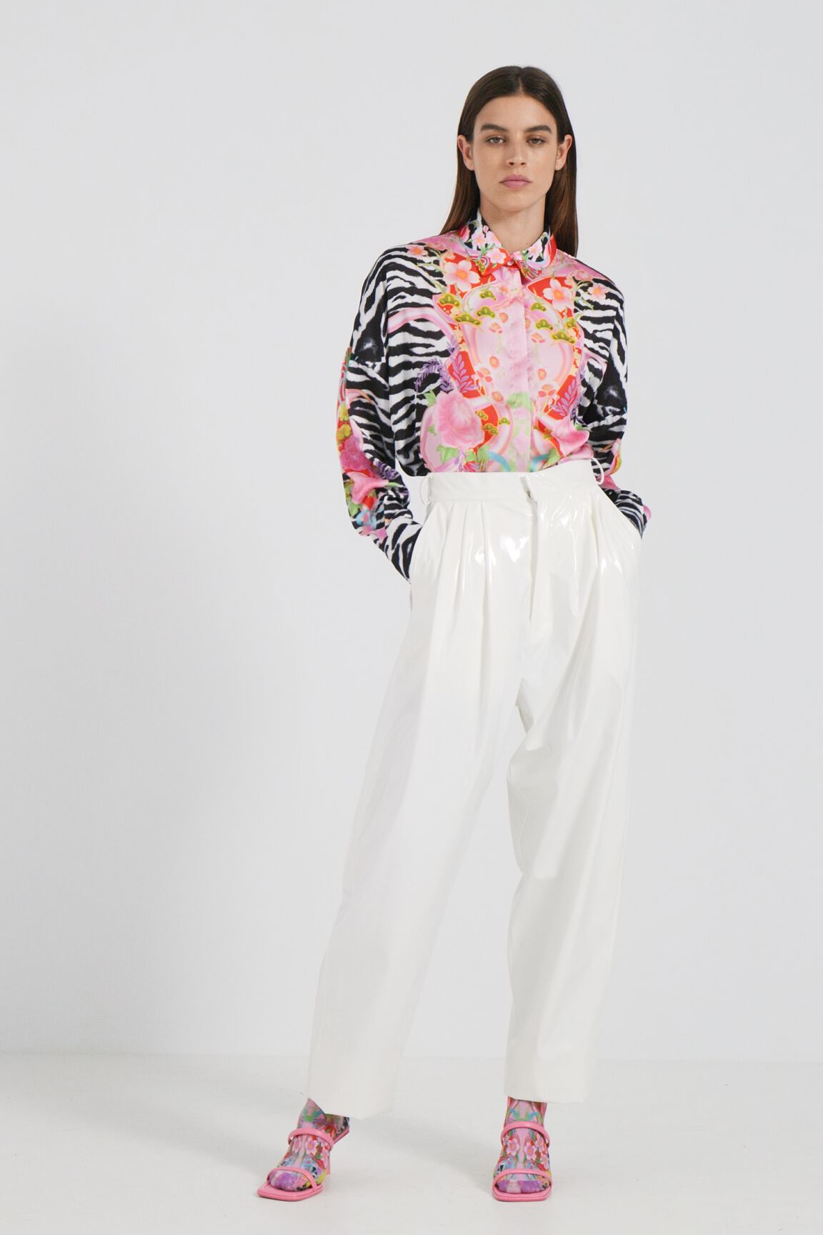 Camisa cebra flores