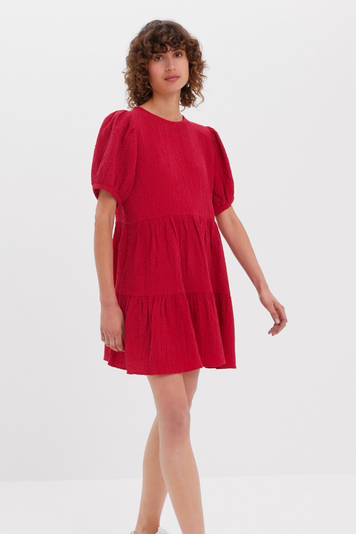 Vestido corto textura