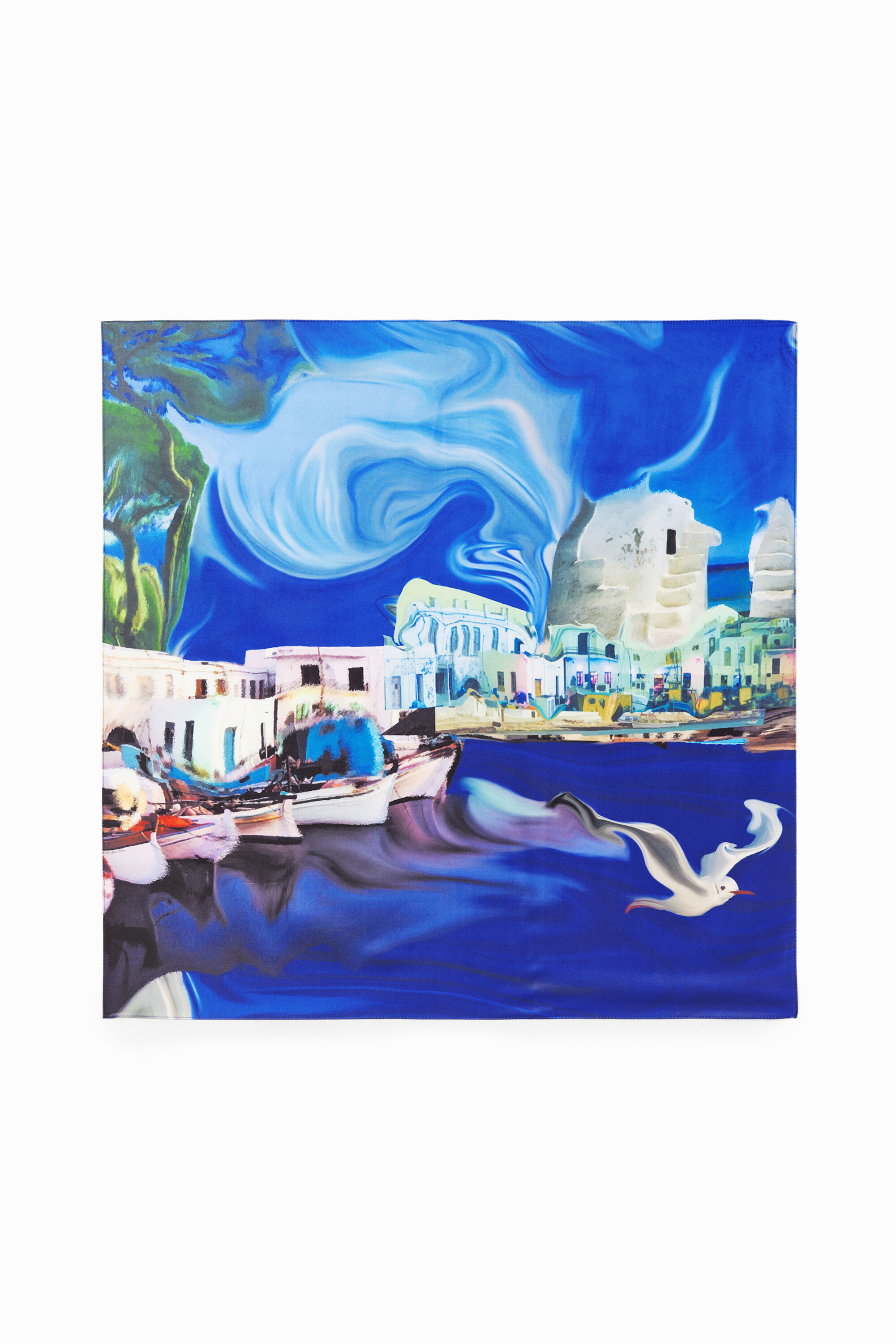 Pa&ntilde;uelo carr&eacute; paisaje M. Christian Lacroix