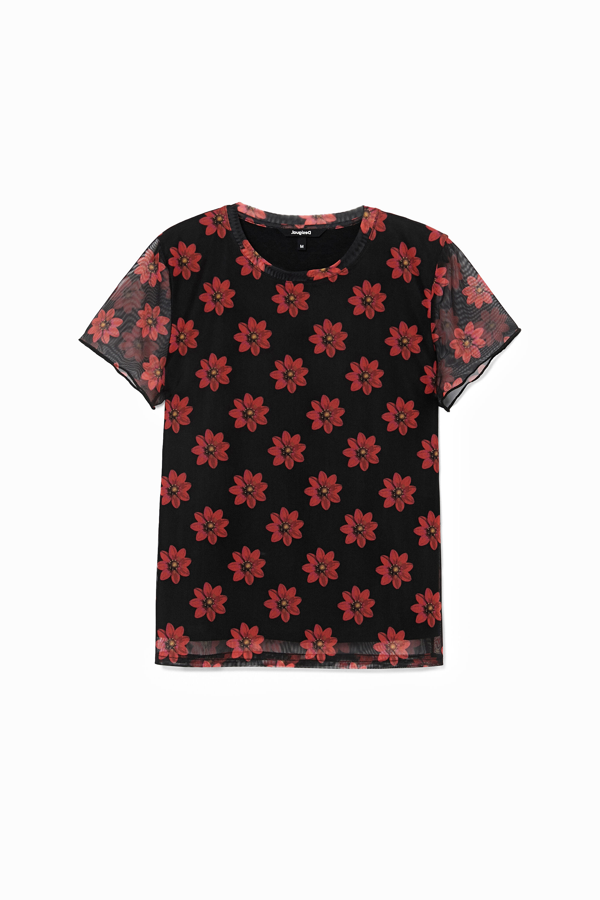 Camiseta viscosa mangas tul
