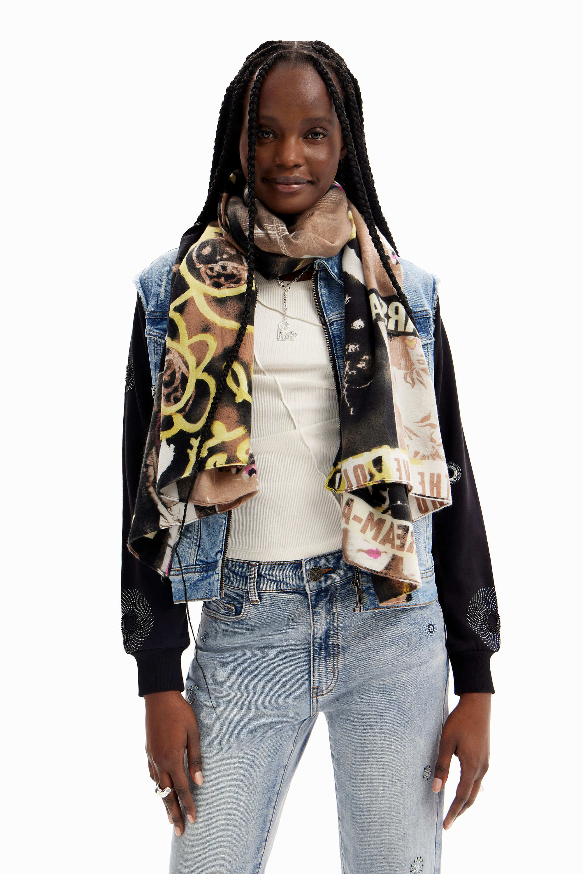 Foulard rectangular arty
