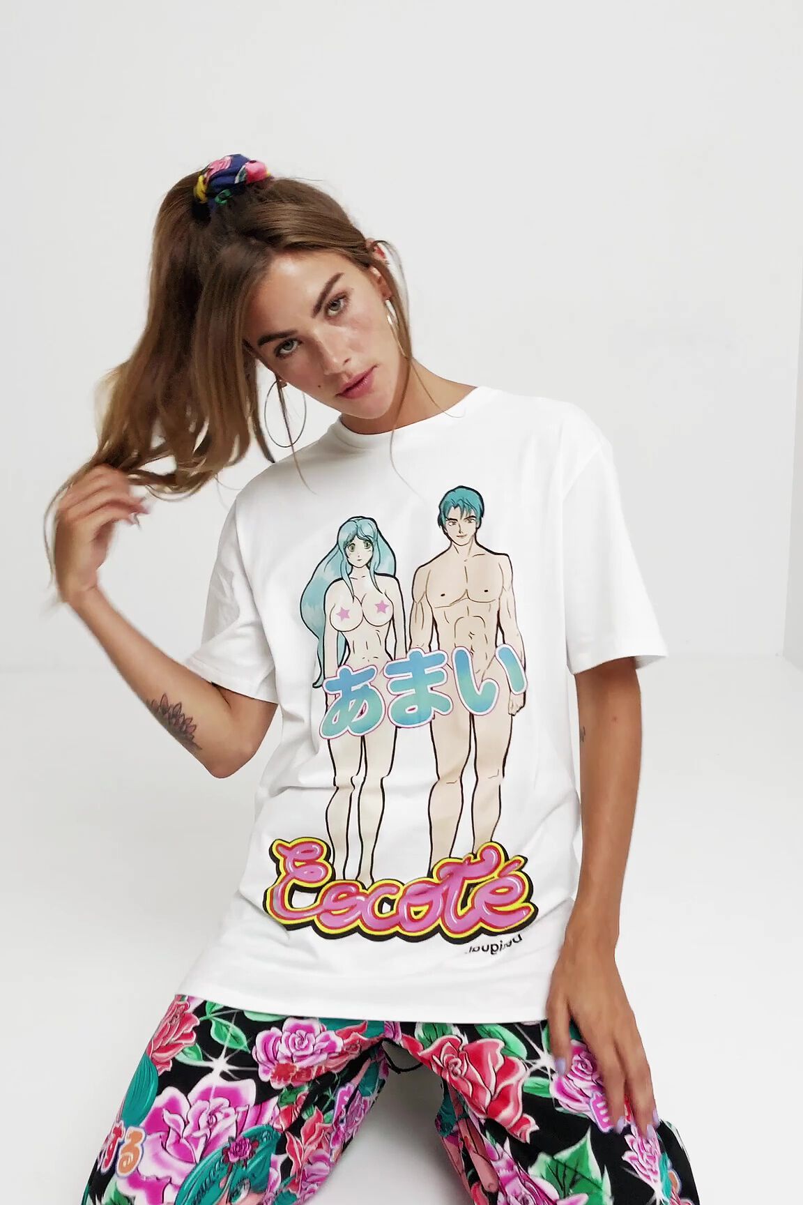 Camiseta loose algod&oacute;n