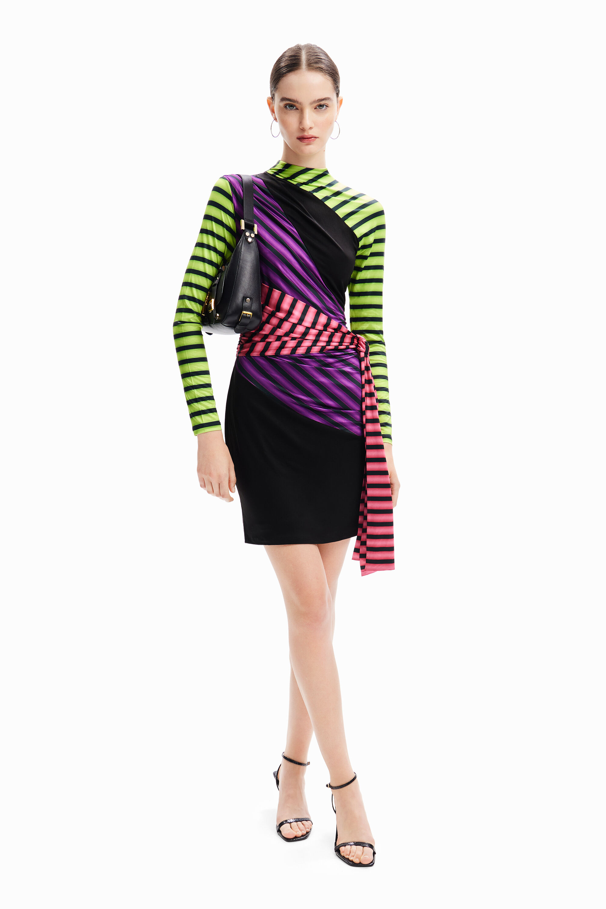 Vestido corto rayas Mar&iacute;a Escot&eacute;
