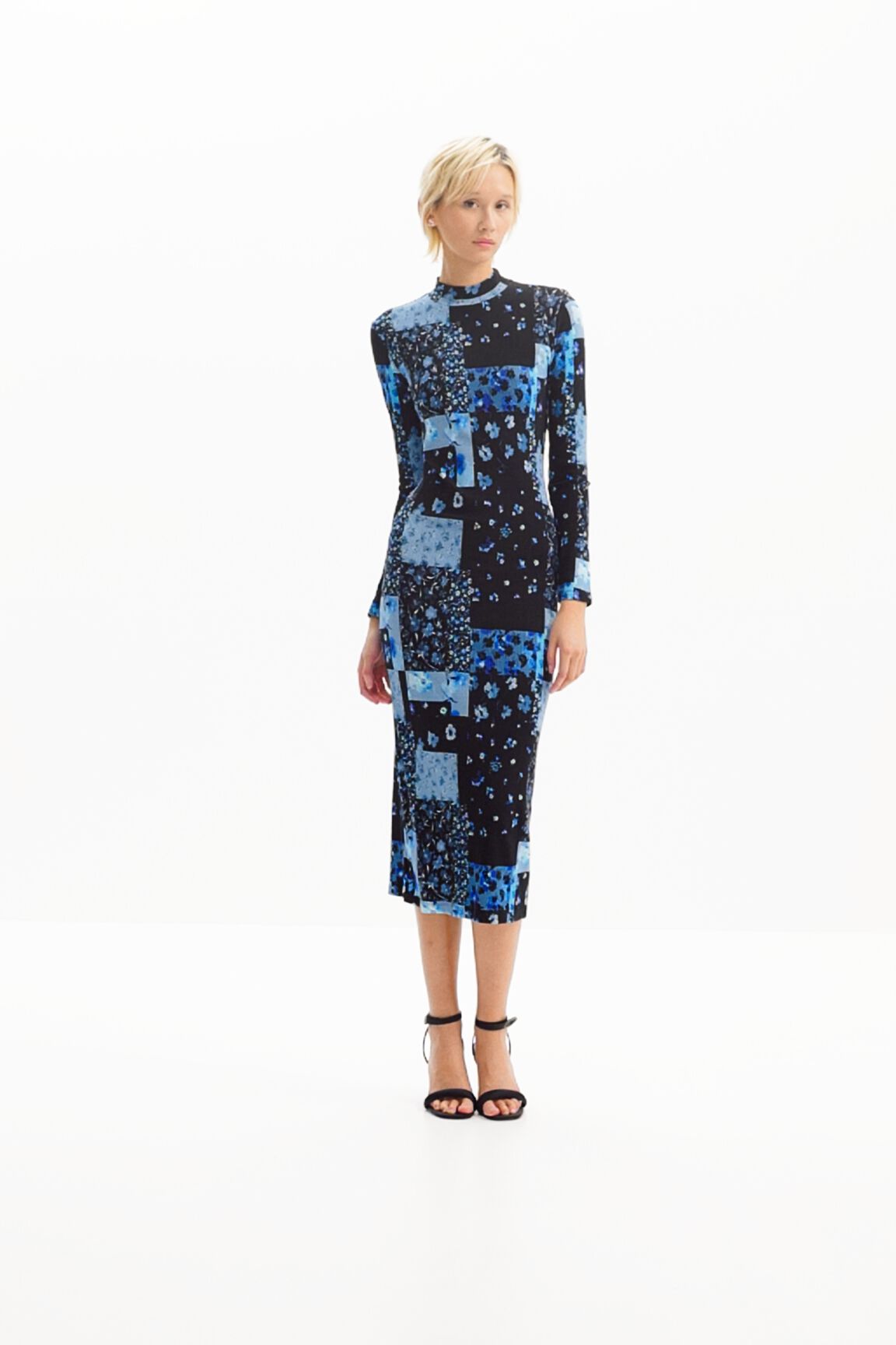 Vestido midi canal&eacute; floral