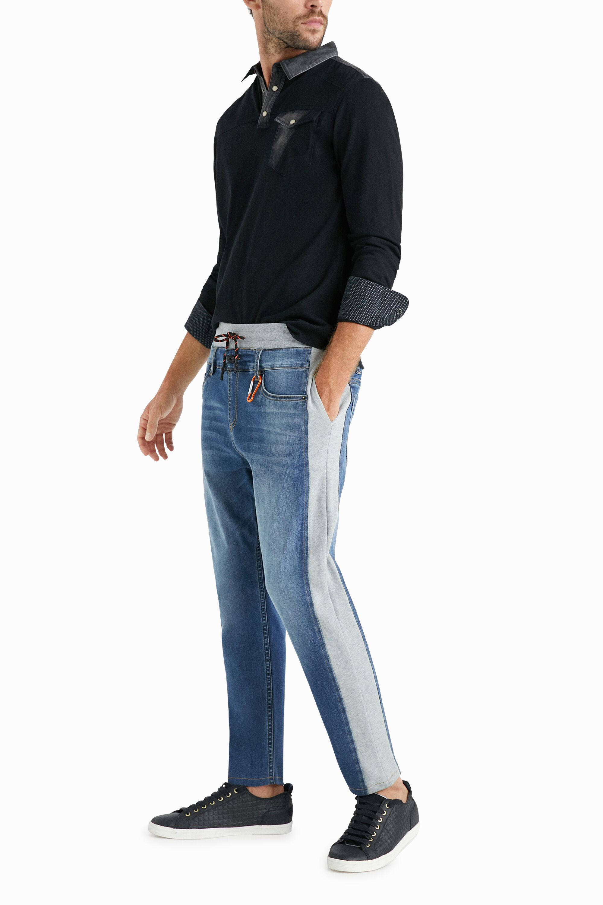 Pantal&oacute;n h&iacute;brido jogger vaquero