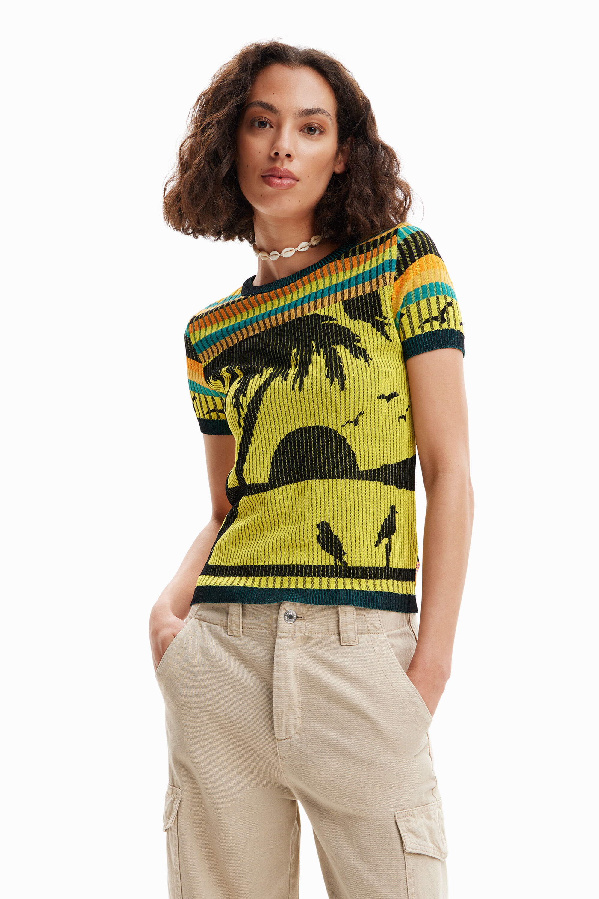 Camiseta punto paisaje