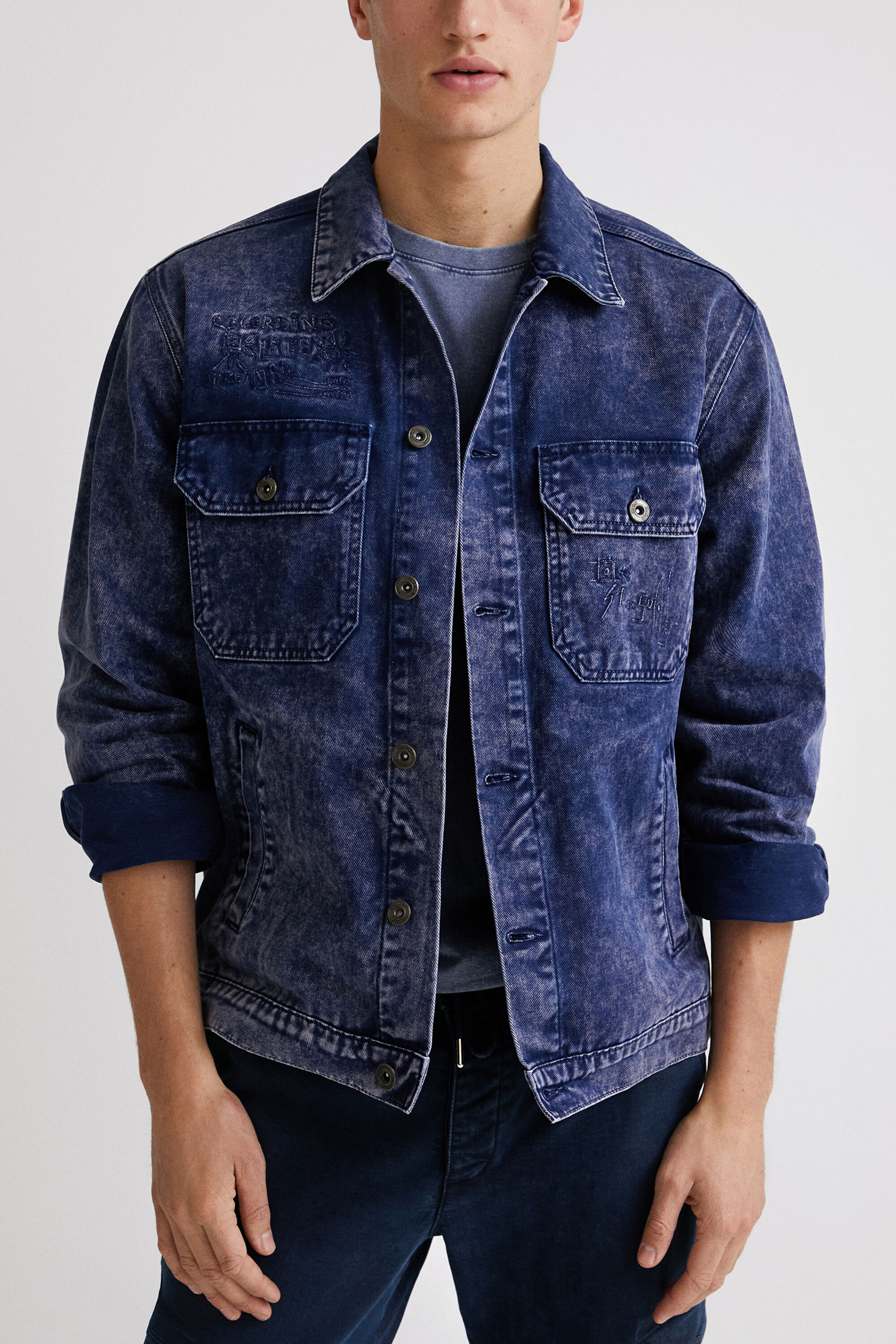 Chaqueta vaquera lavado desgastado