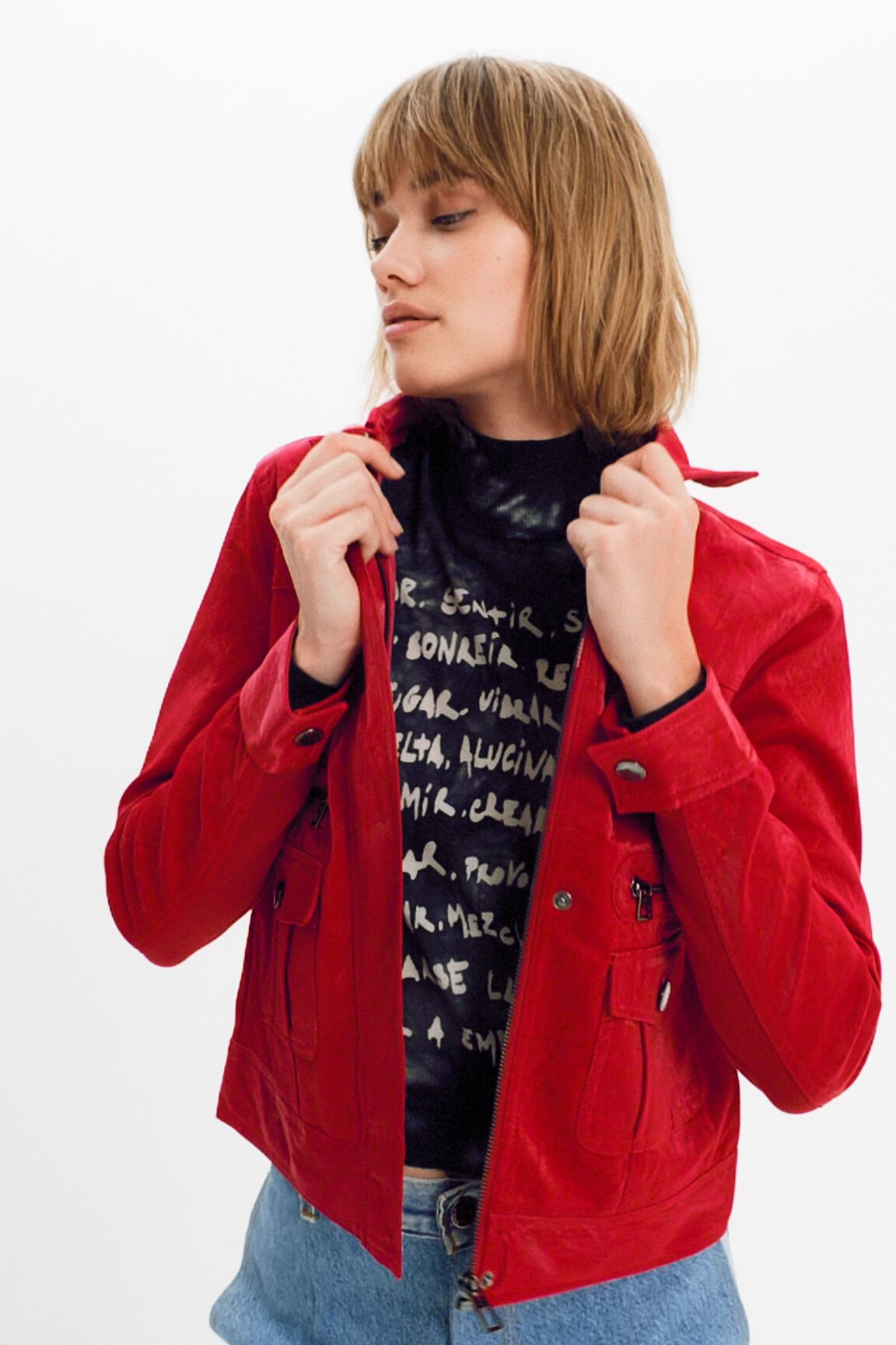 Chaqueta slim recta