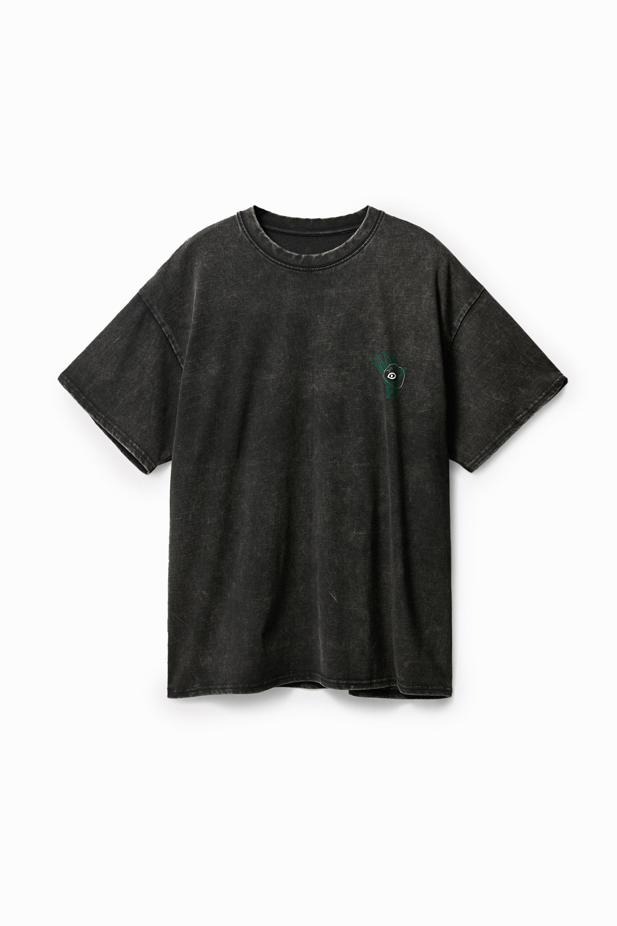 Camiseta manga corta arty estampado a mano