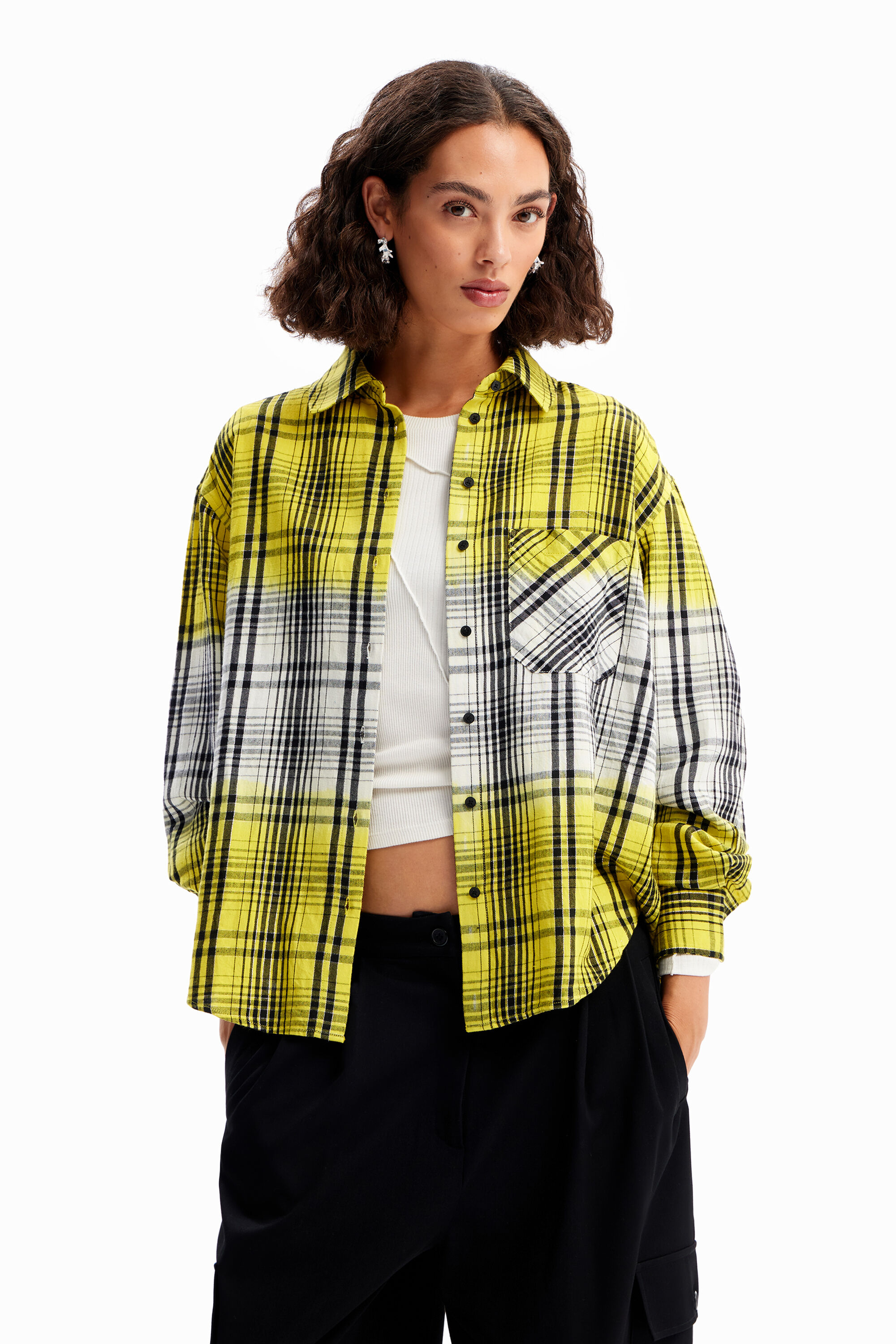 Camisa cuadros degradado