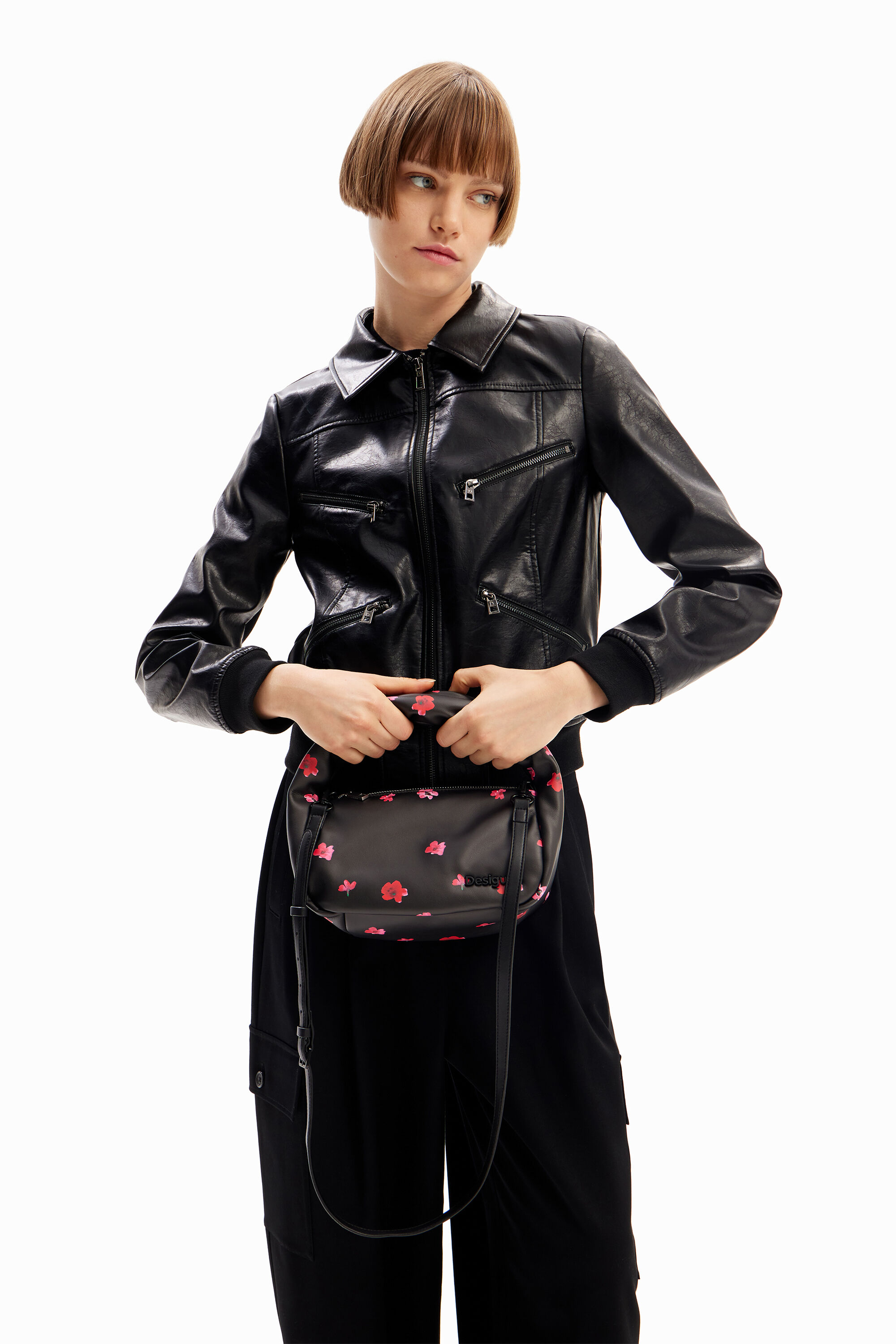 Bolso S acolchado flores