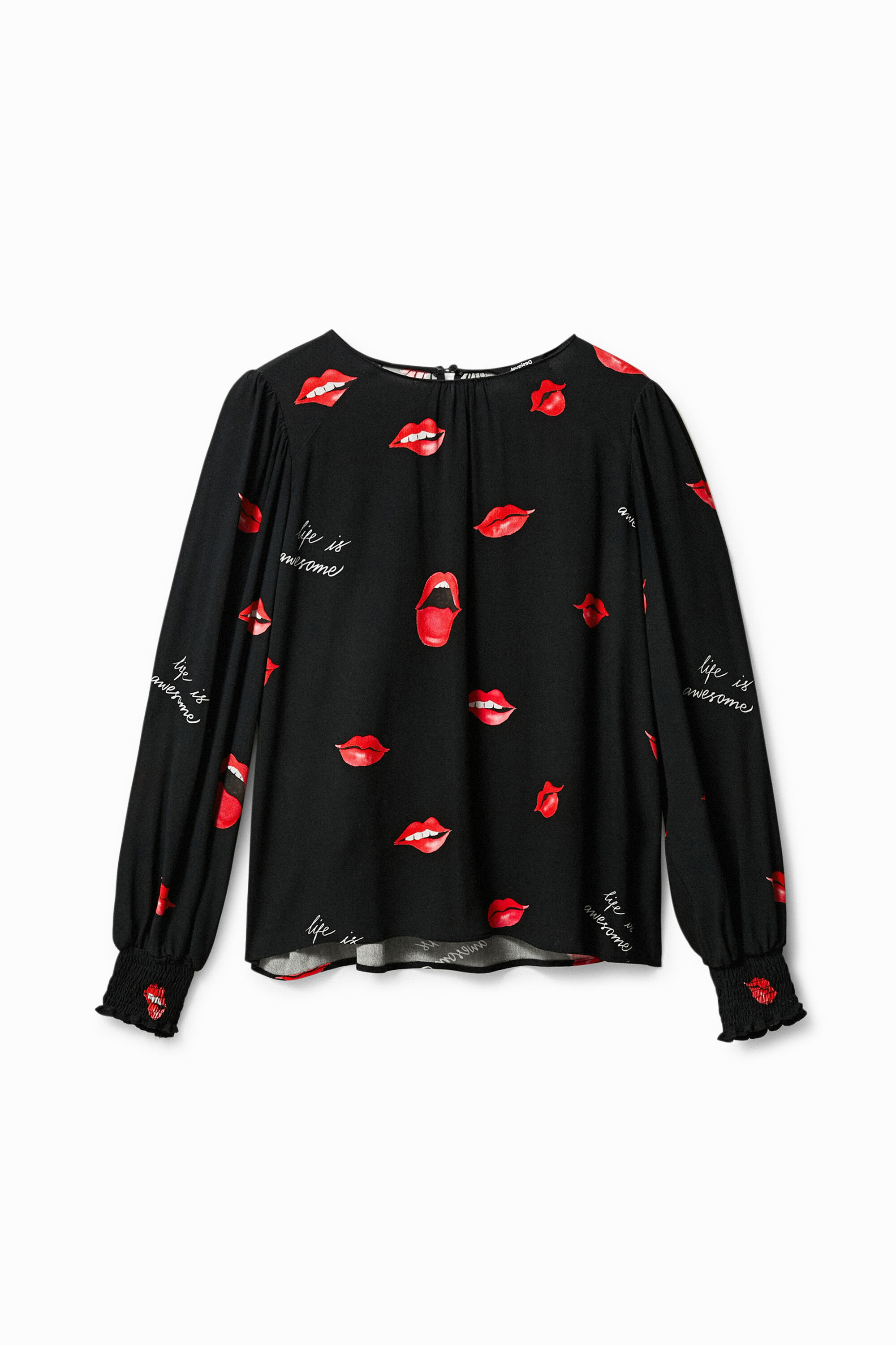 Blusa vaporosa bocas