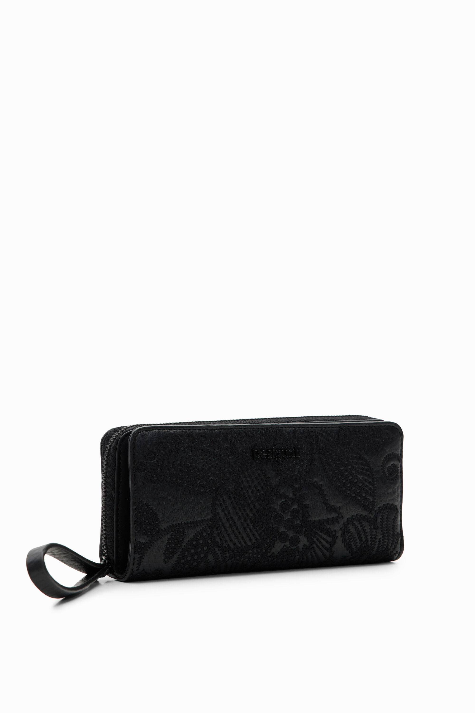 Cartera grande bordado flores