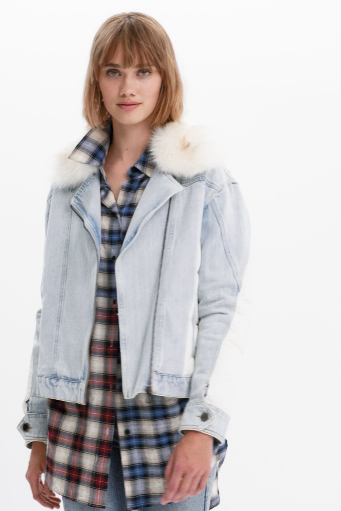 Chaqueta trucker efecto pelo