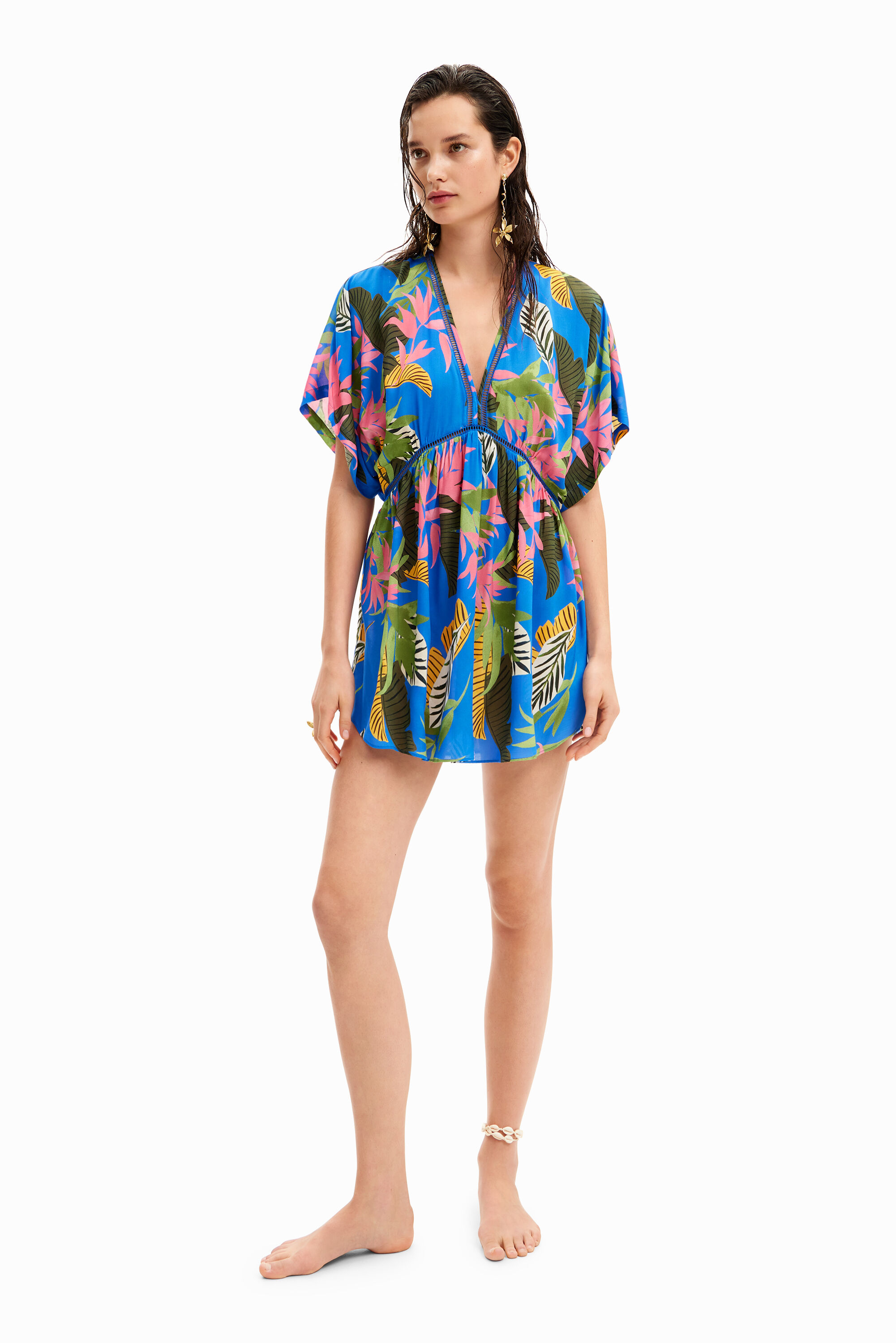 Vestido t&uacute;nica tropical