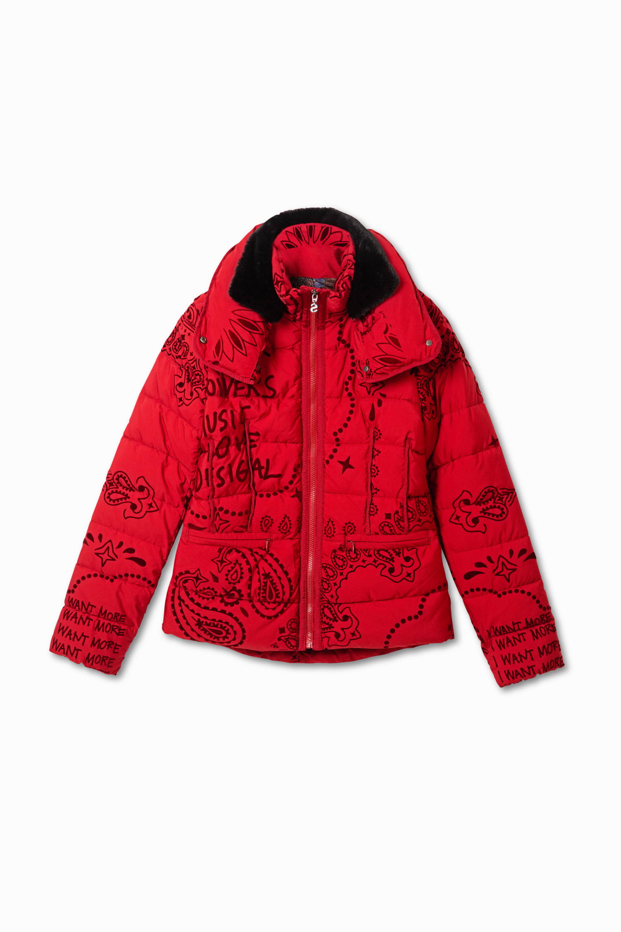 Chaqueta acolchada cuello tortuga