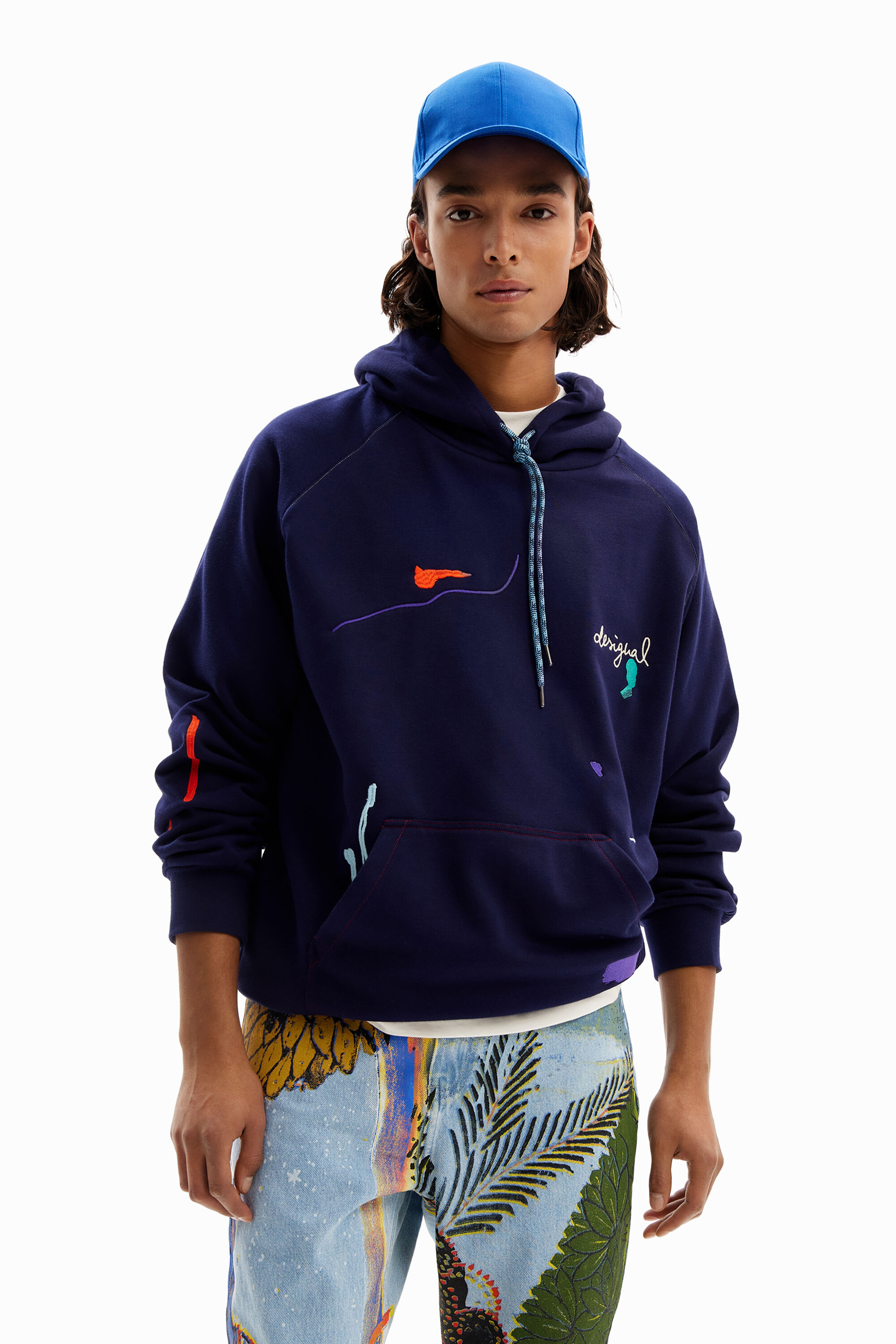 Sudadera bordados pintura