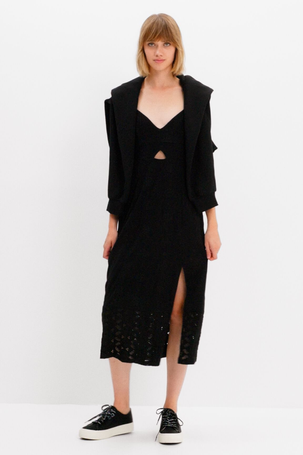 Vestido midi bordados