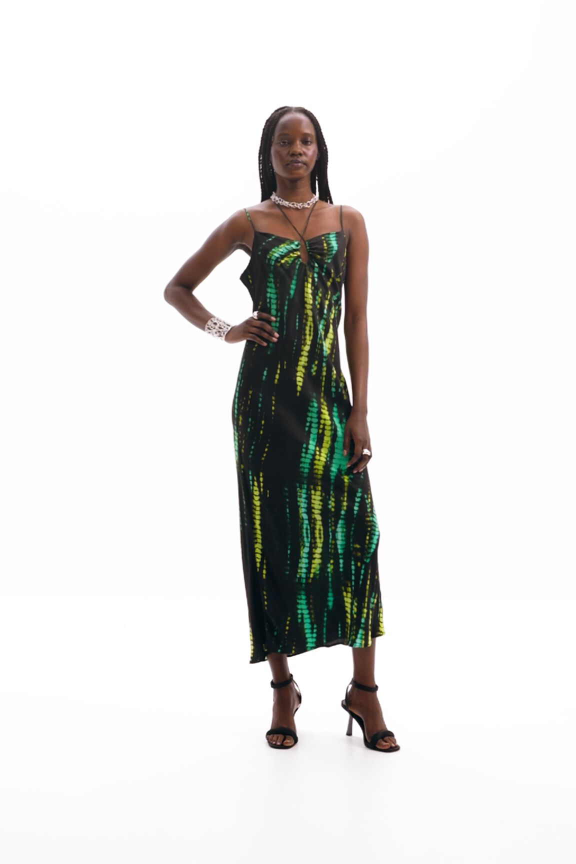 Vestido midi tie-dye