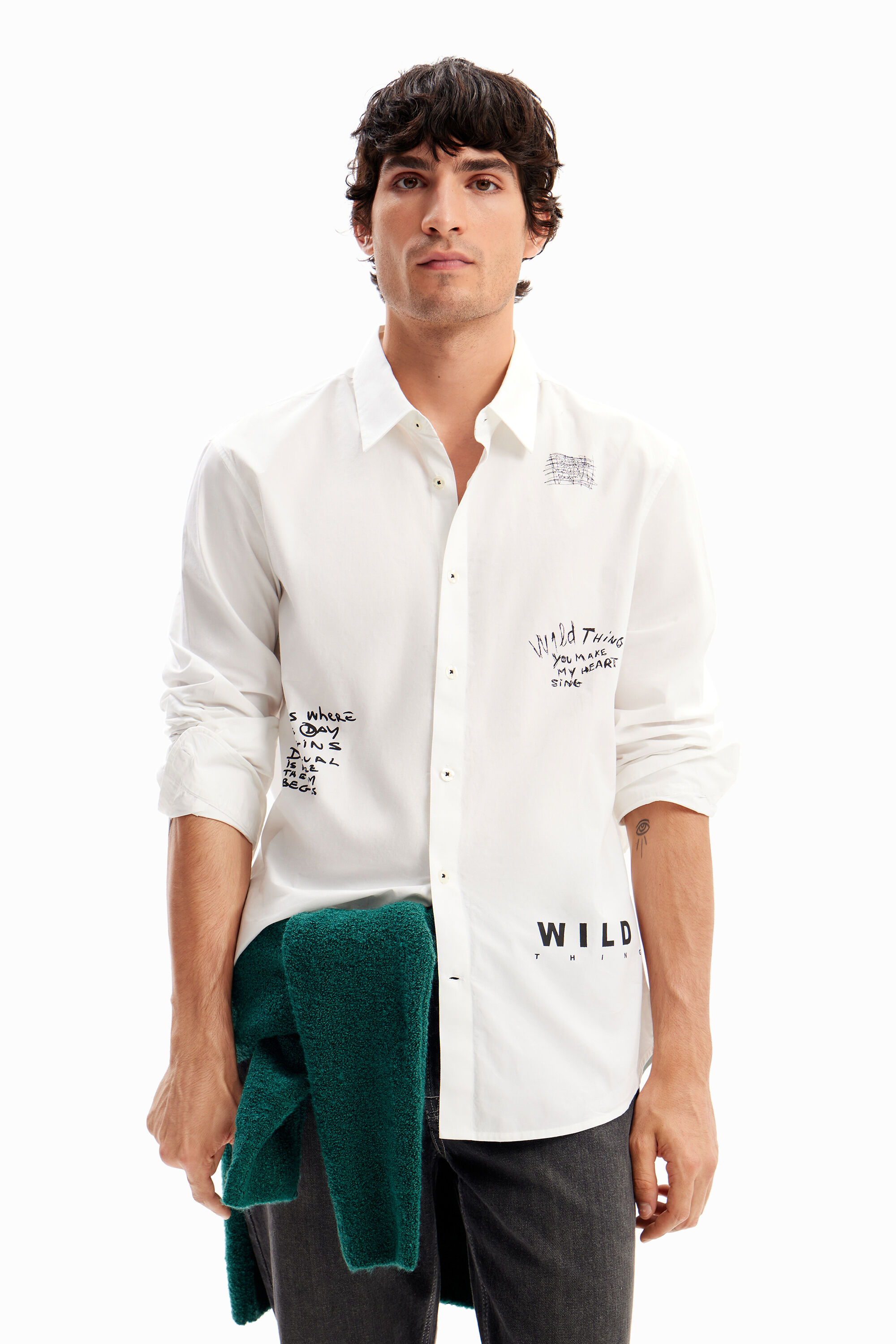 Camisa popel&iacute;n mensajes