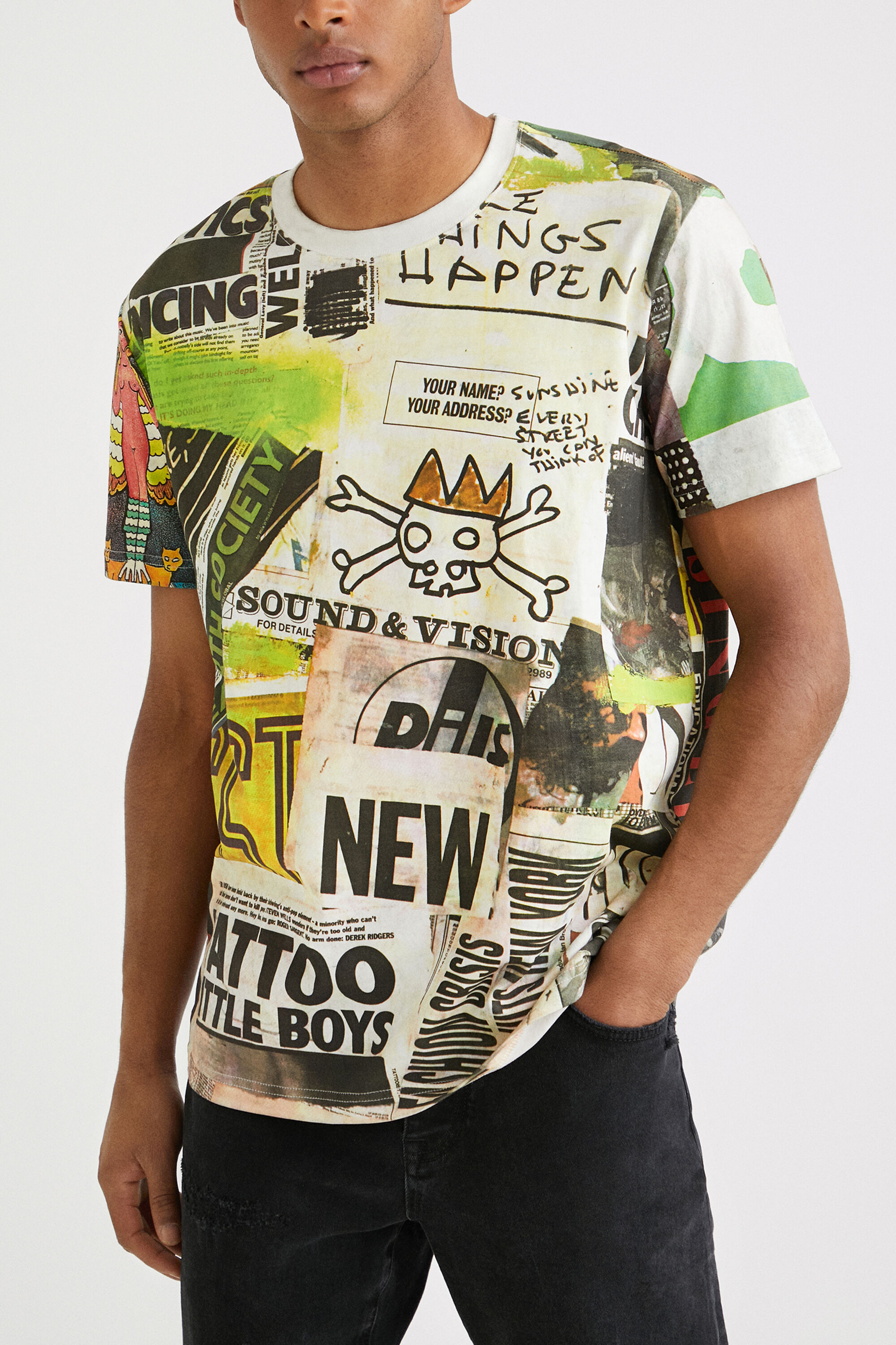 Camiseta manga corta collage