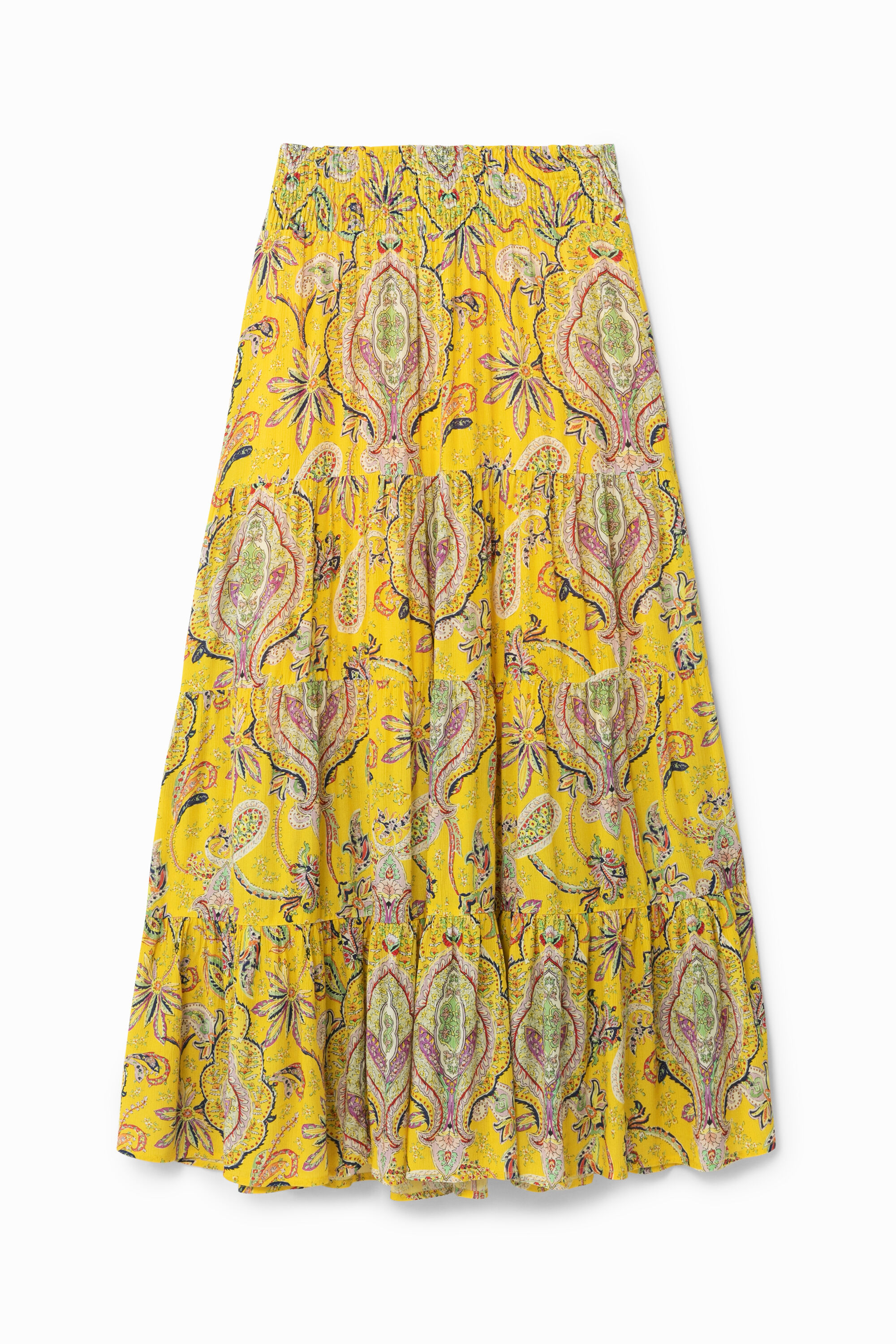 Falda larga campana paisley