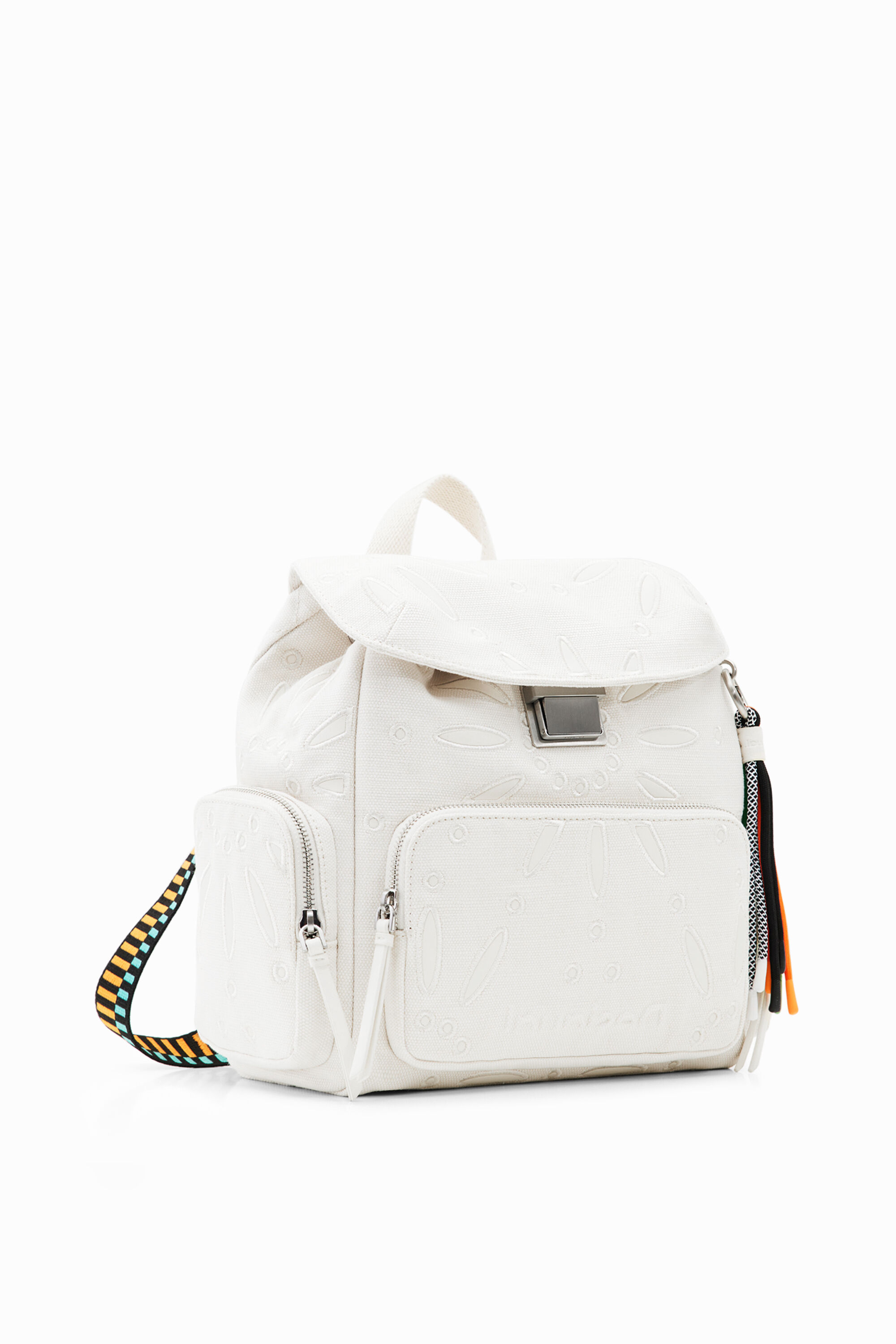 Mochila mediana bordado suizo