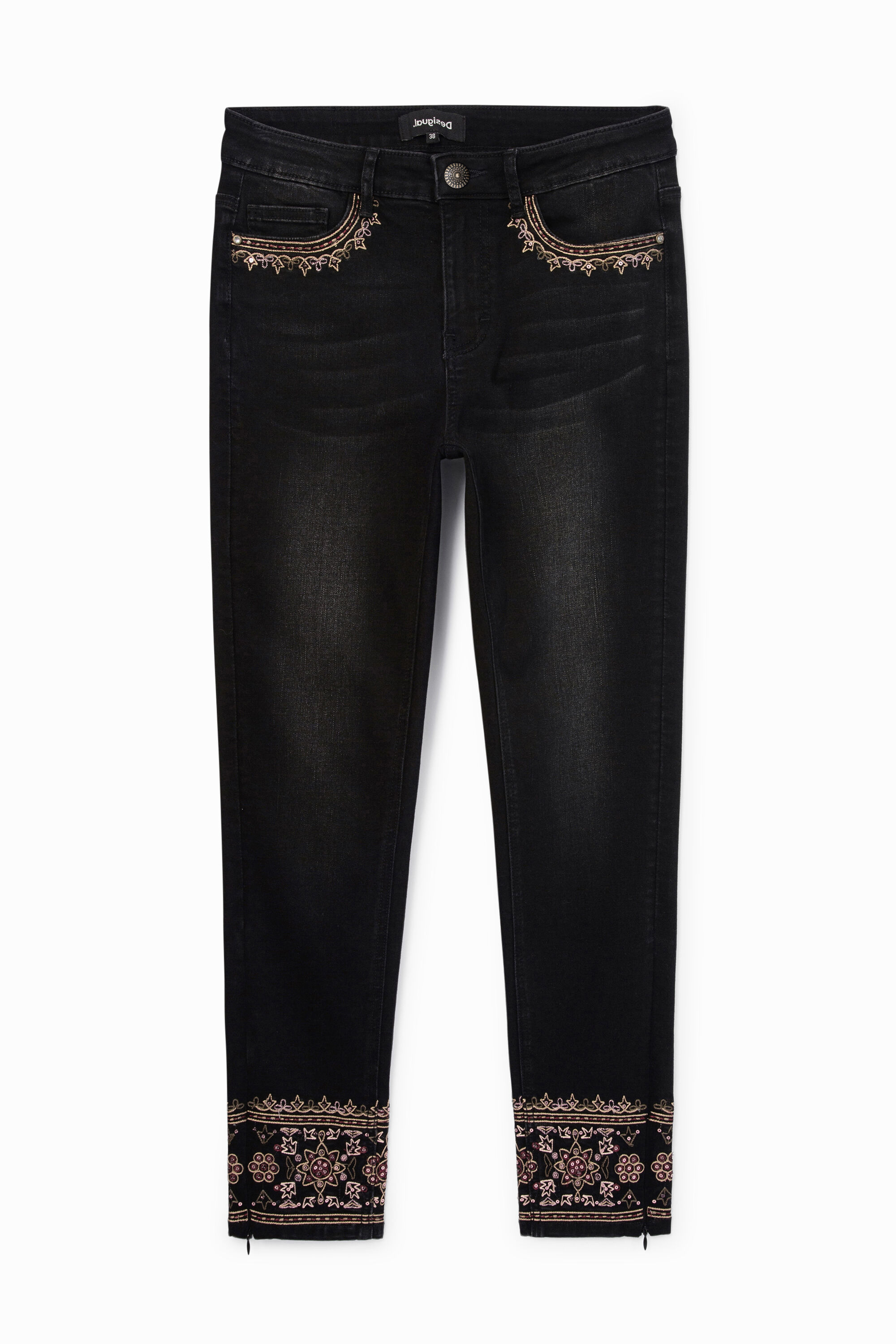 Vaquero skinny bordado