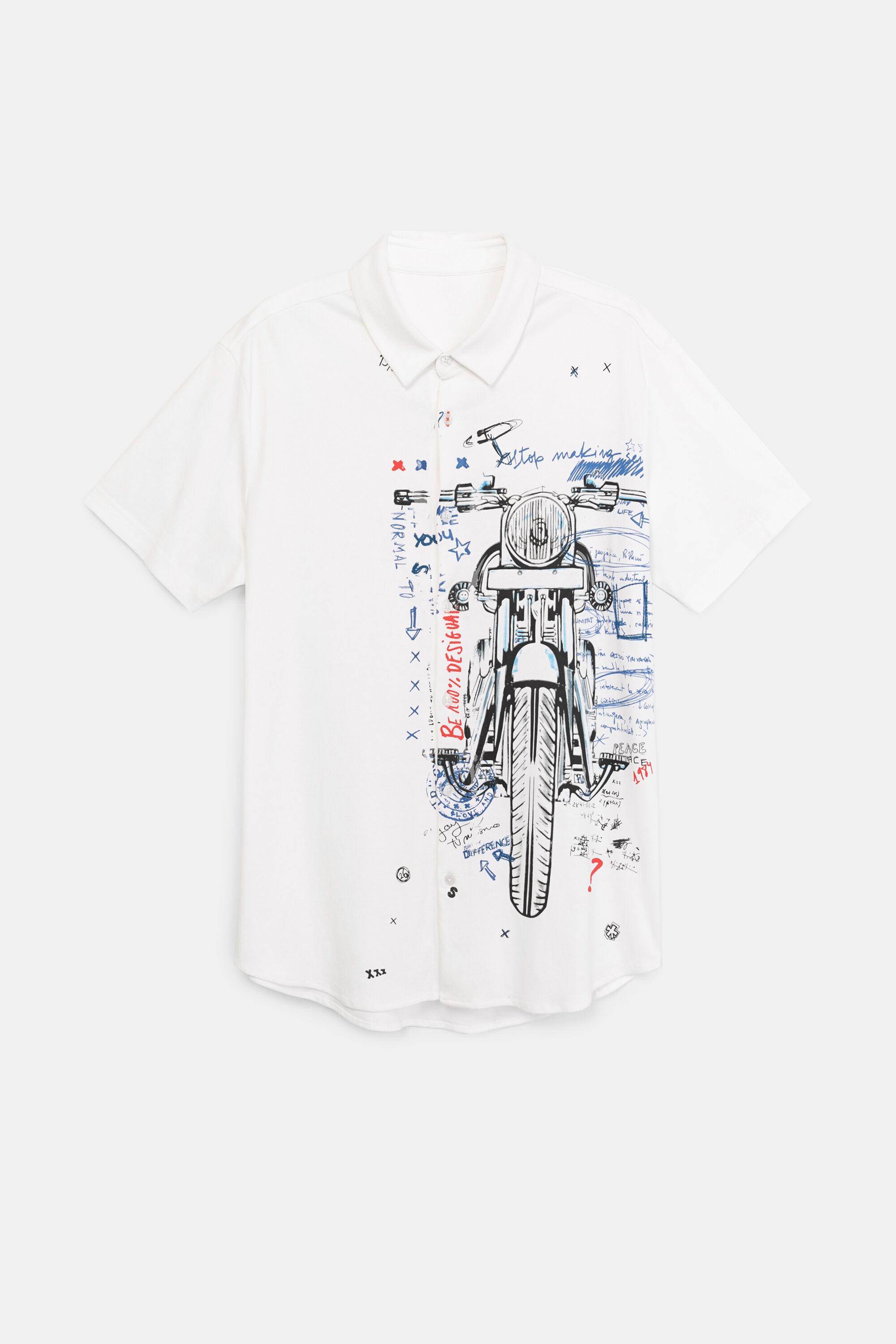 Camisa moto 100% algod&oacute;n