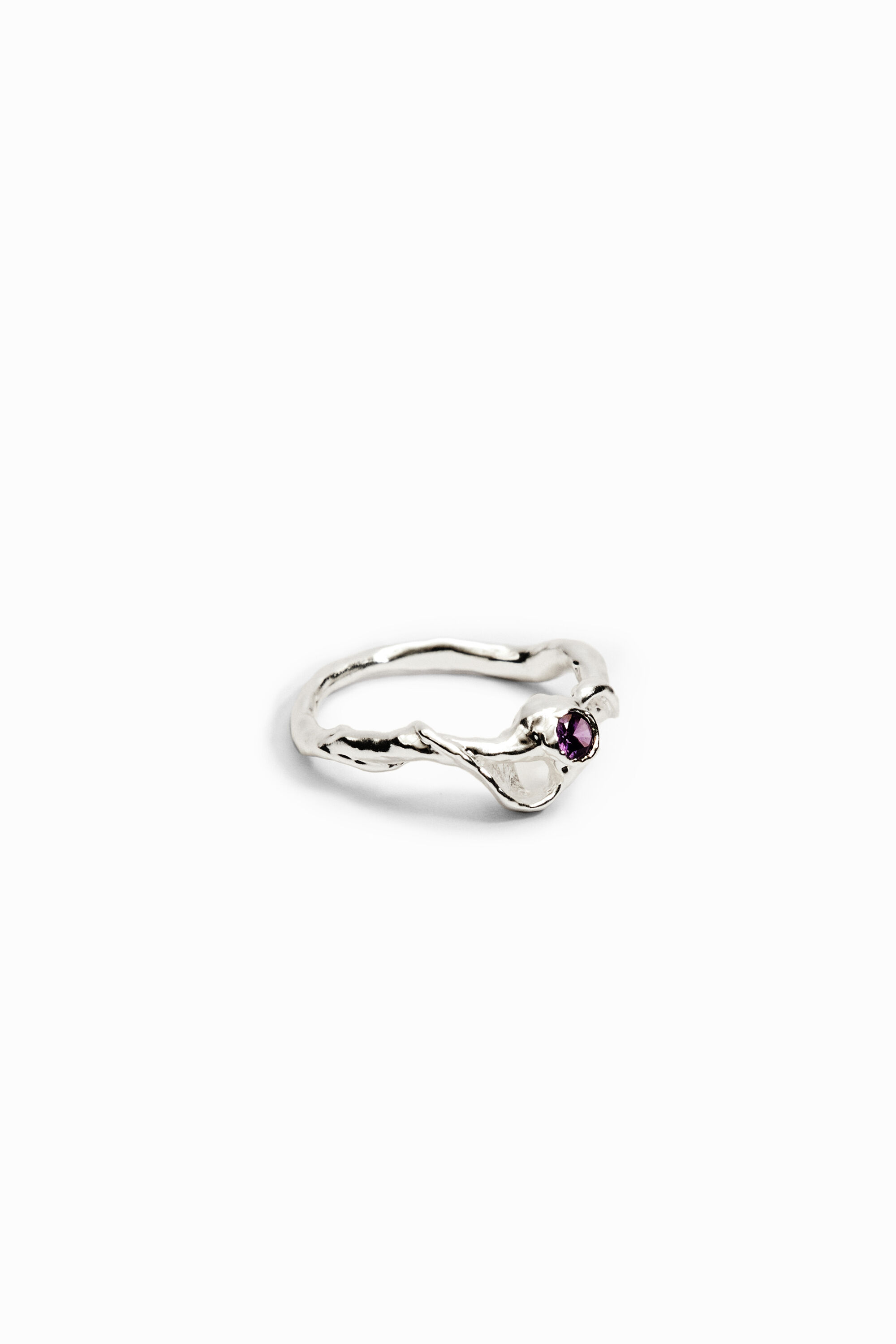 Anillo circonita ba&ntilde;o plata Zalio
