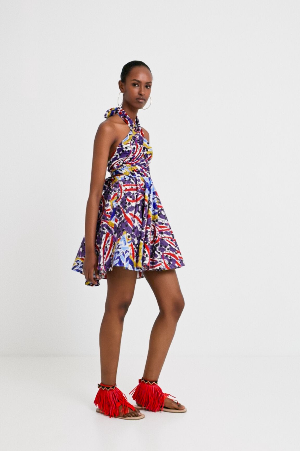 Vestido corto lazada Stella Jean