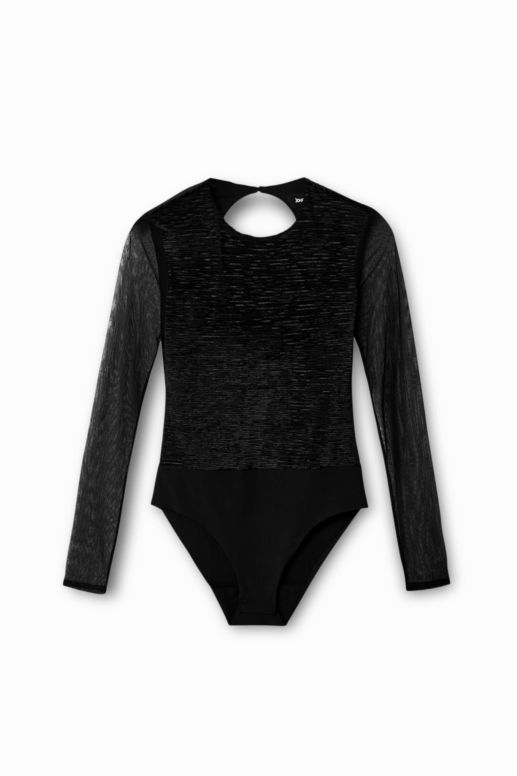 Body mangas tul transparentes