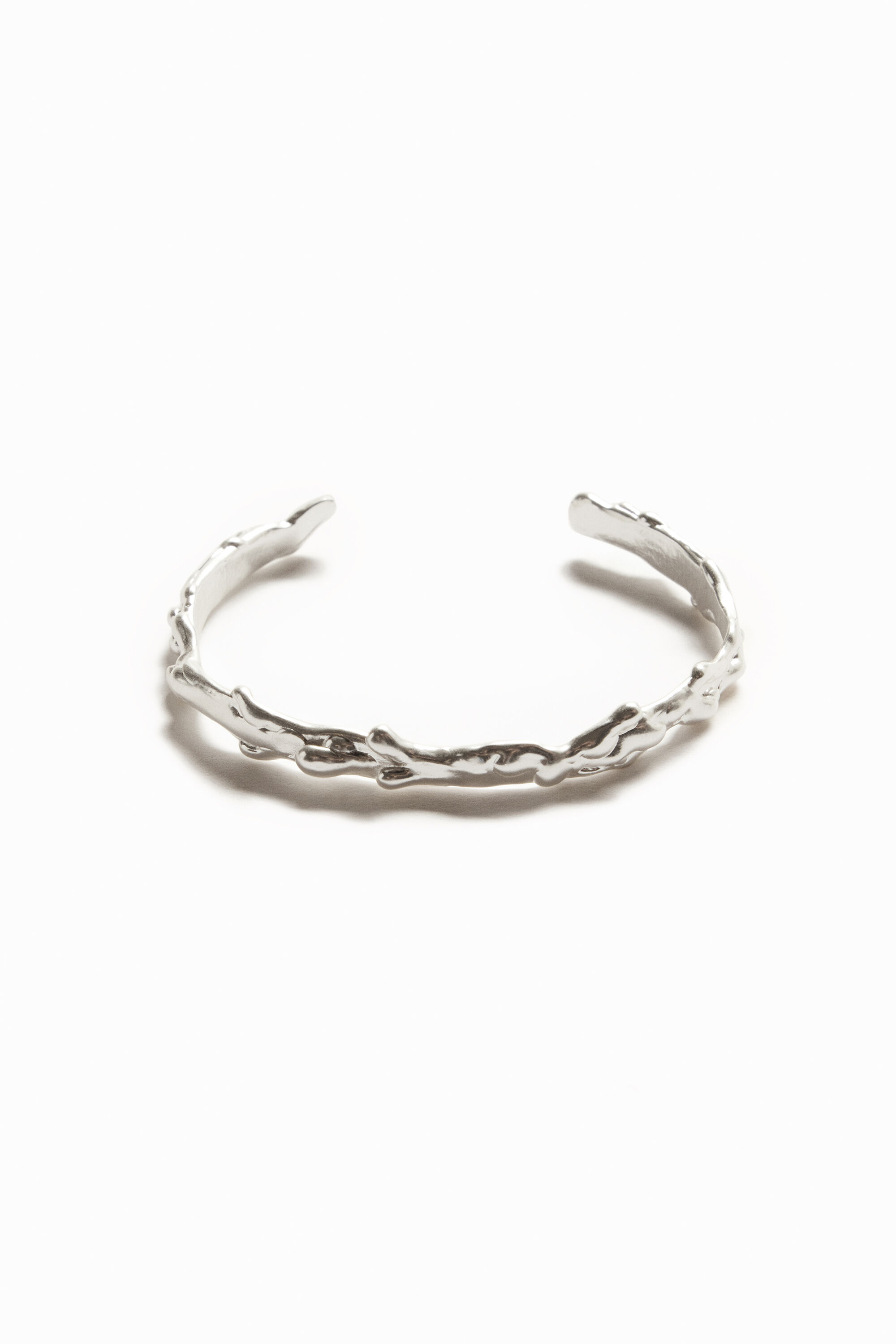 Brazalete fino ba&ntilde;o plata Zalio