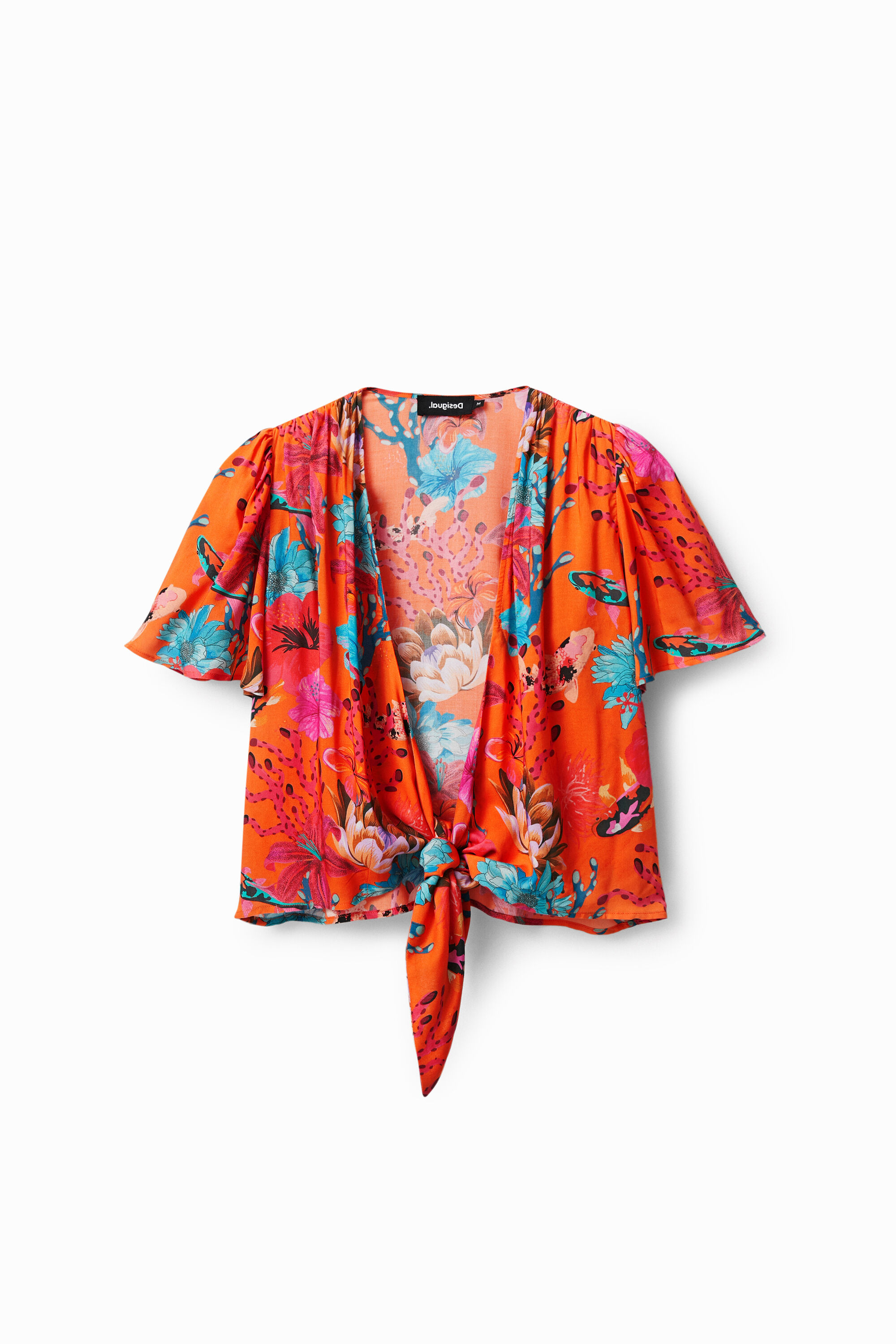 Blusa anudada corales