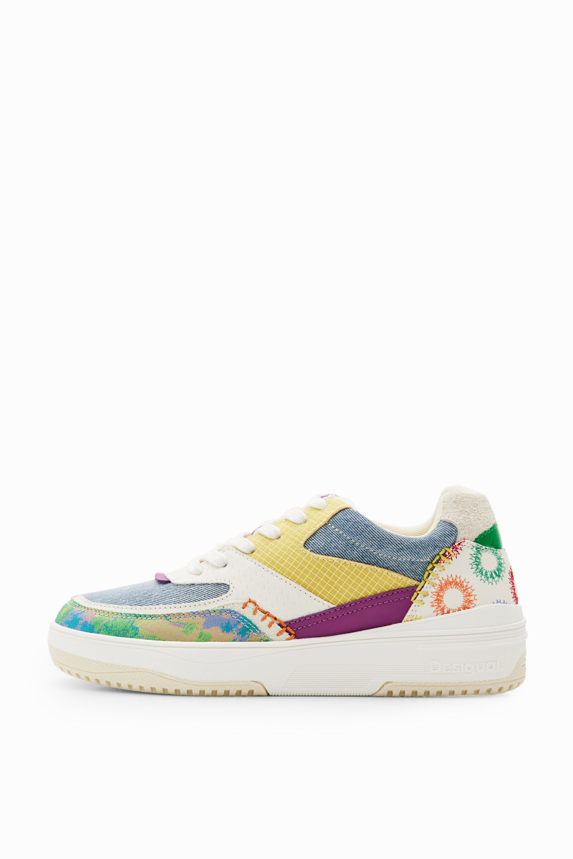 Sneakers retro patch multicolor