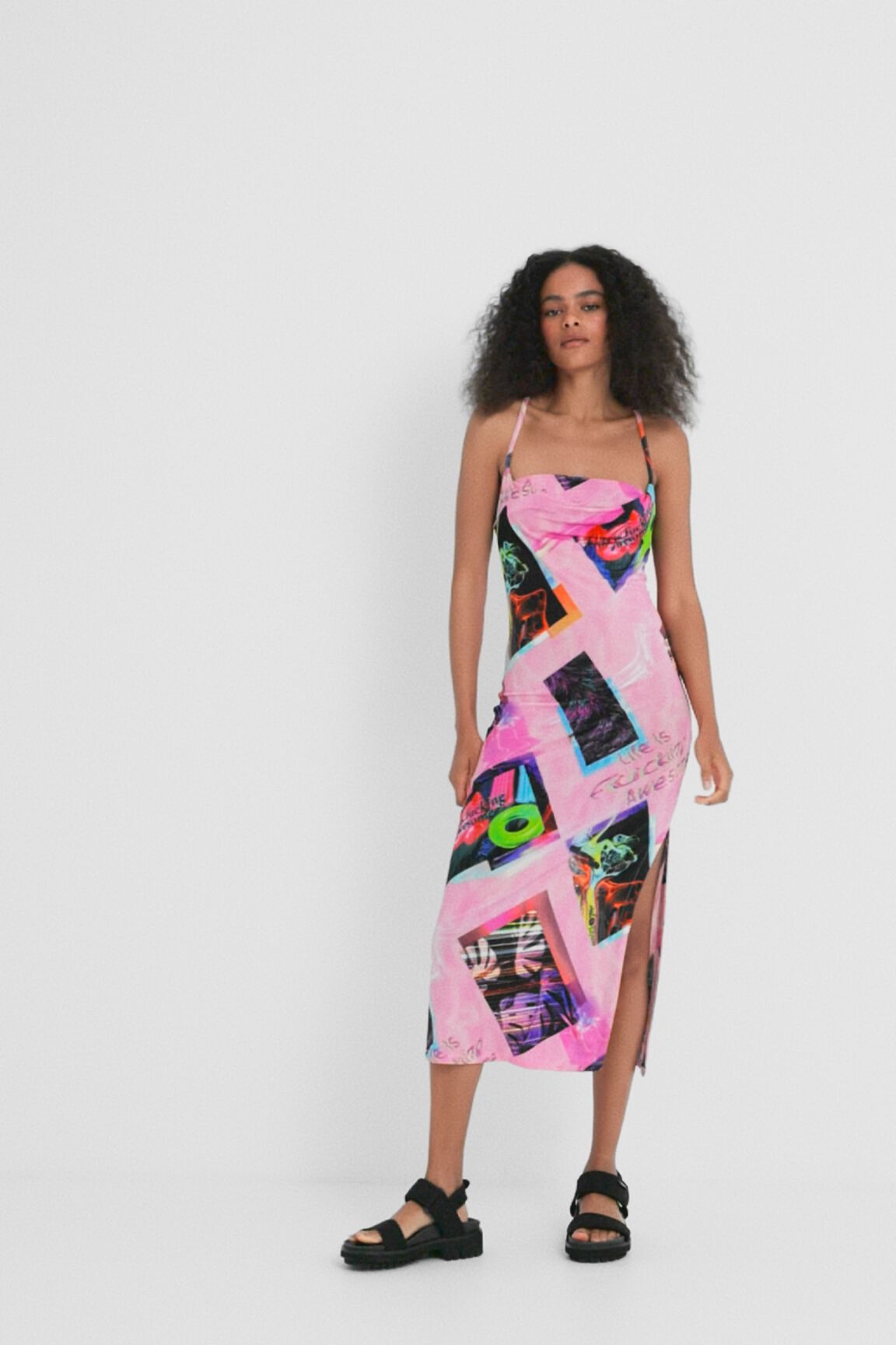 Vestido midi street art
