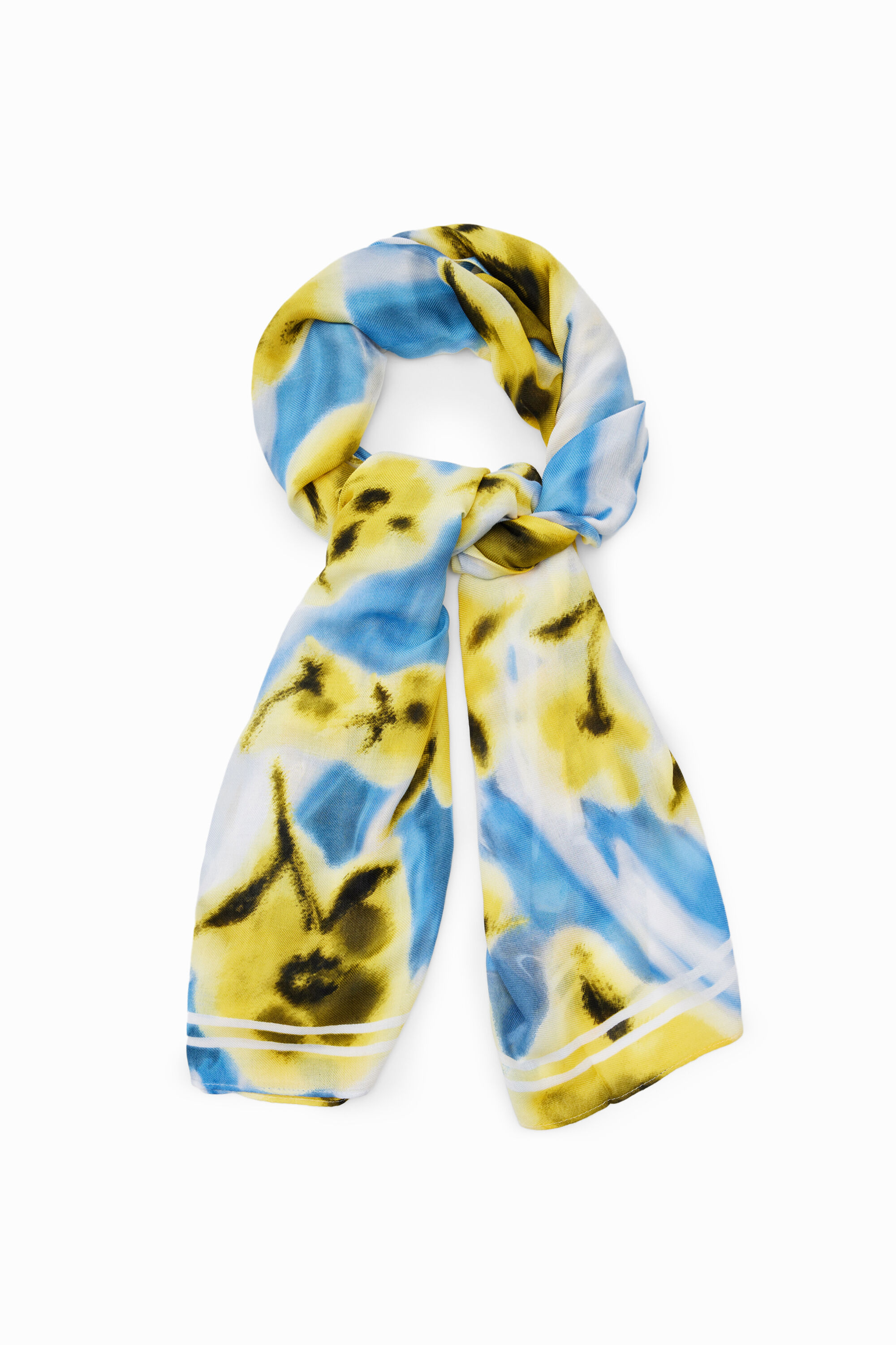 Foulard rectangular flores