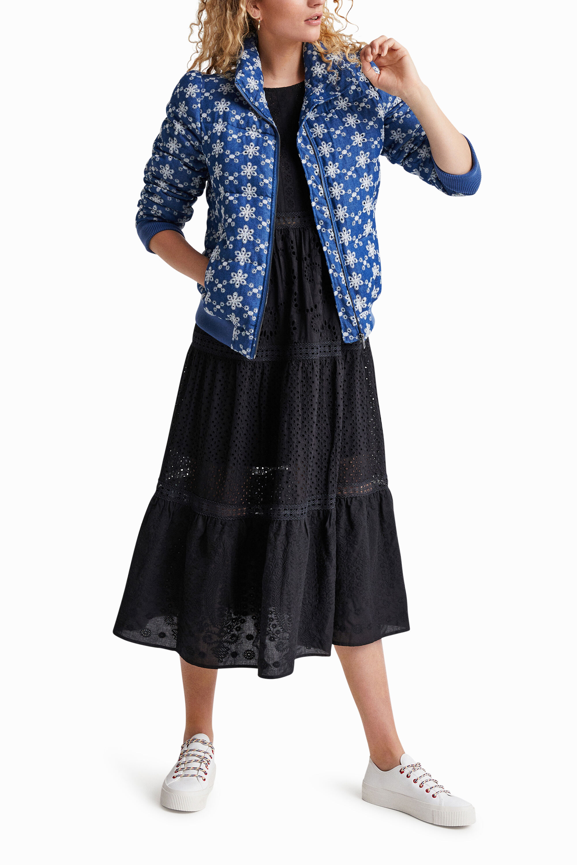 Chaqueta padded con encaje