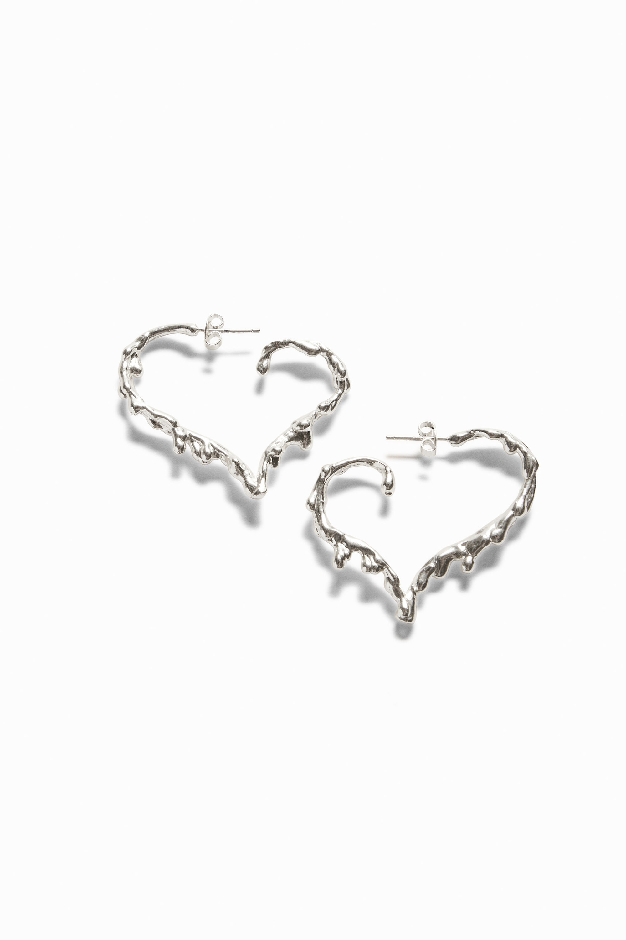 Pendientes coraz&oacute;n ba&ntilde;o plata Zalio