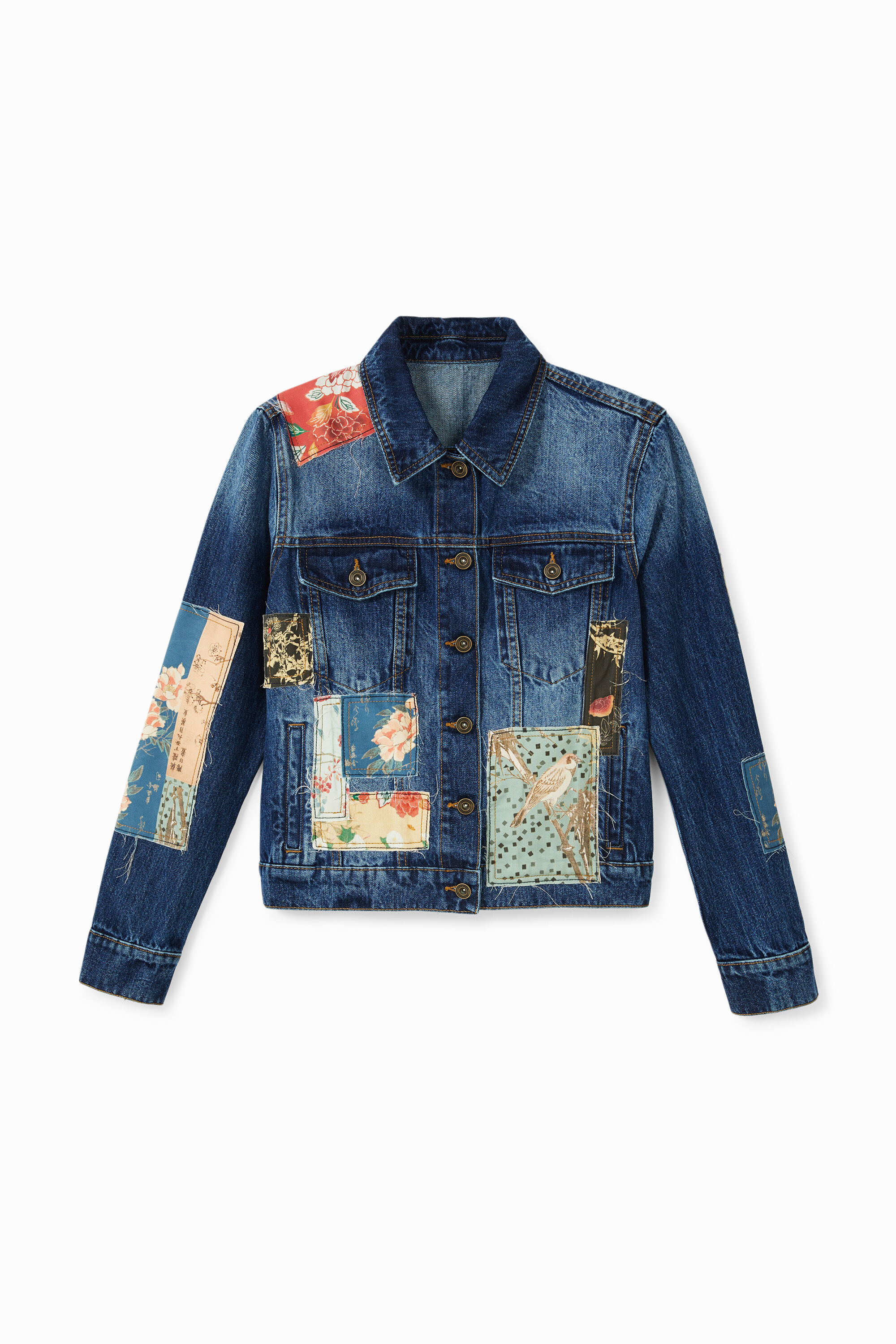 Chaqueta vaquera slim parches