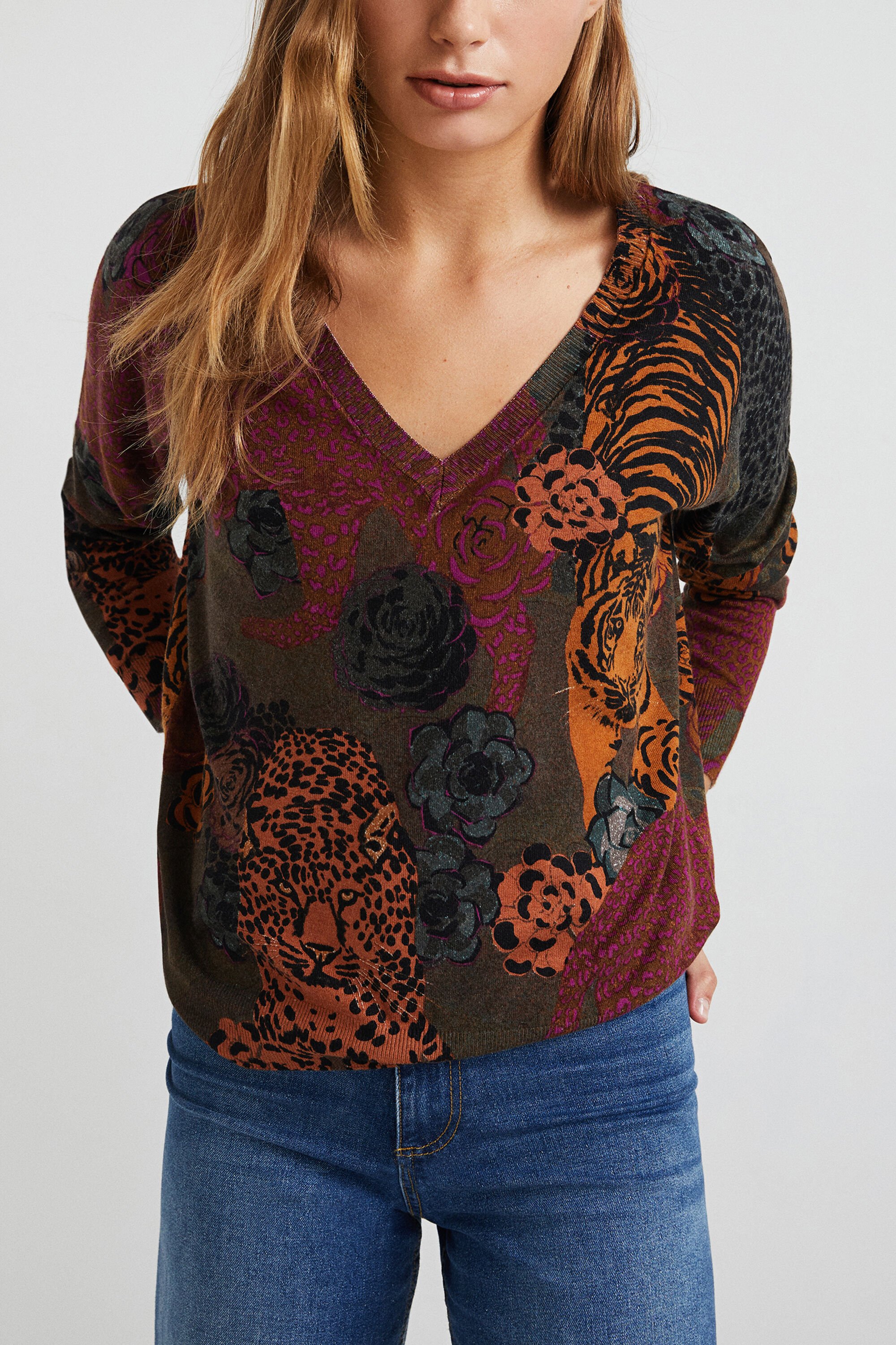 Jersey punto animal print