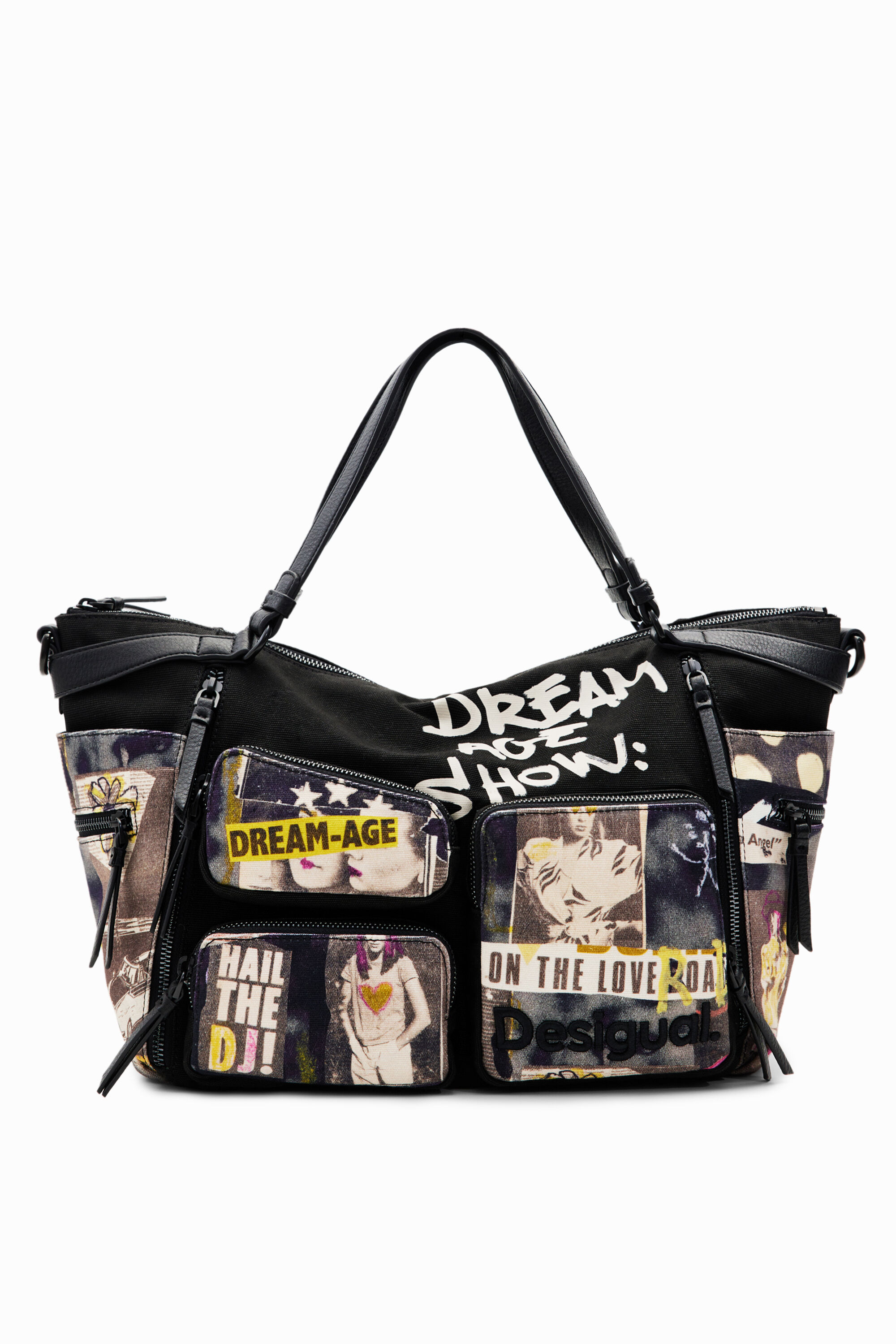 Bolso grande canvas peri&oacute;dico