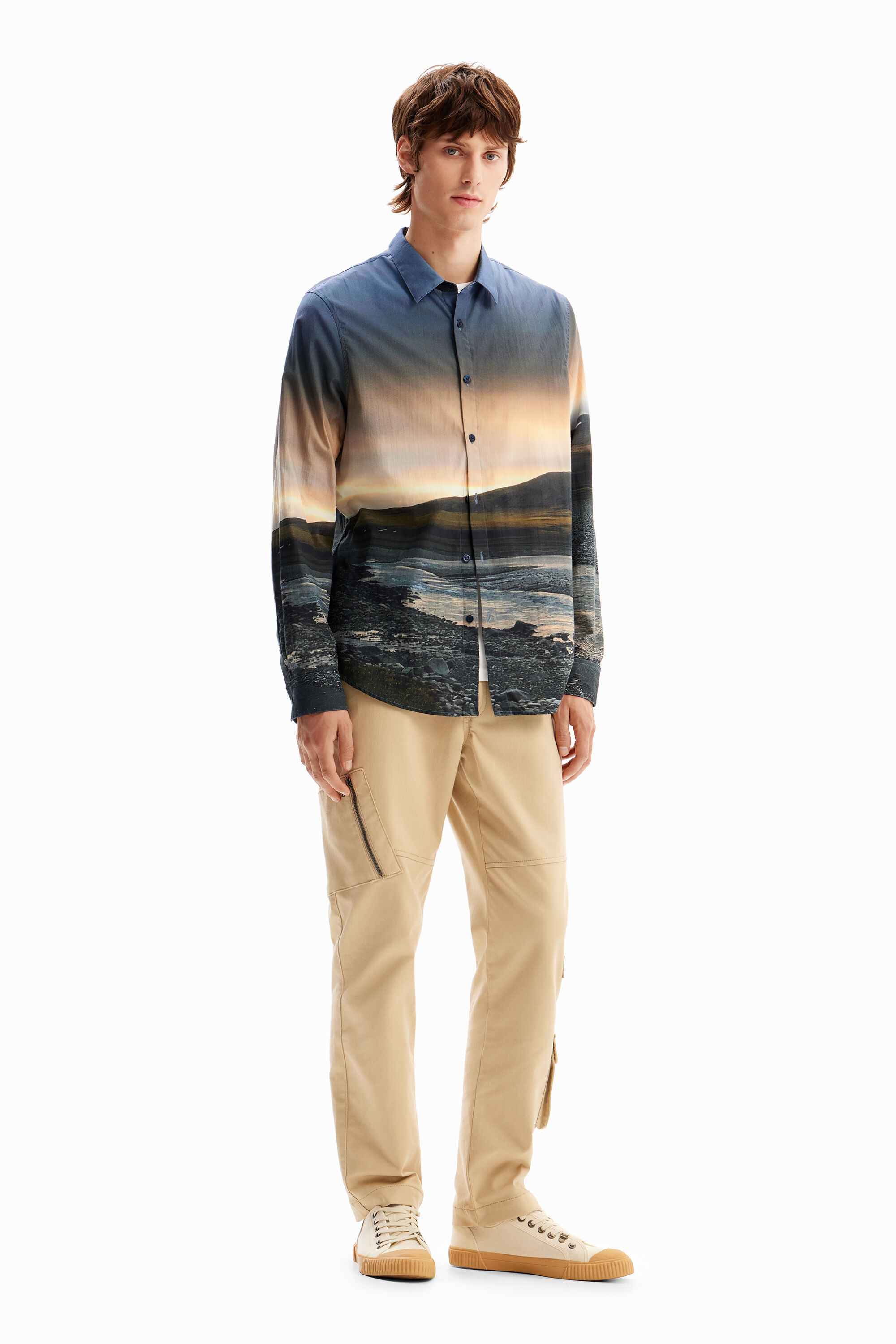 Camisa fotogr&aacute;fica paisaje