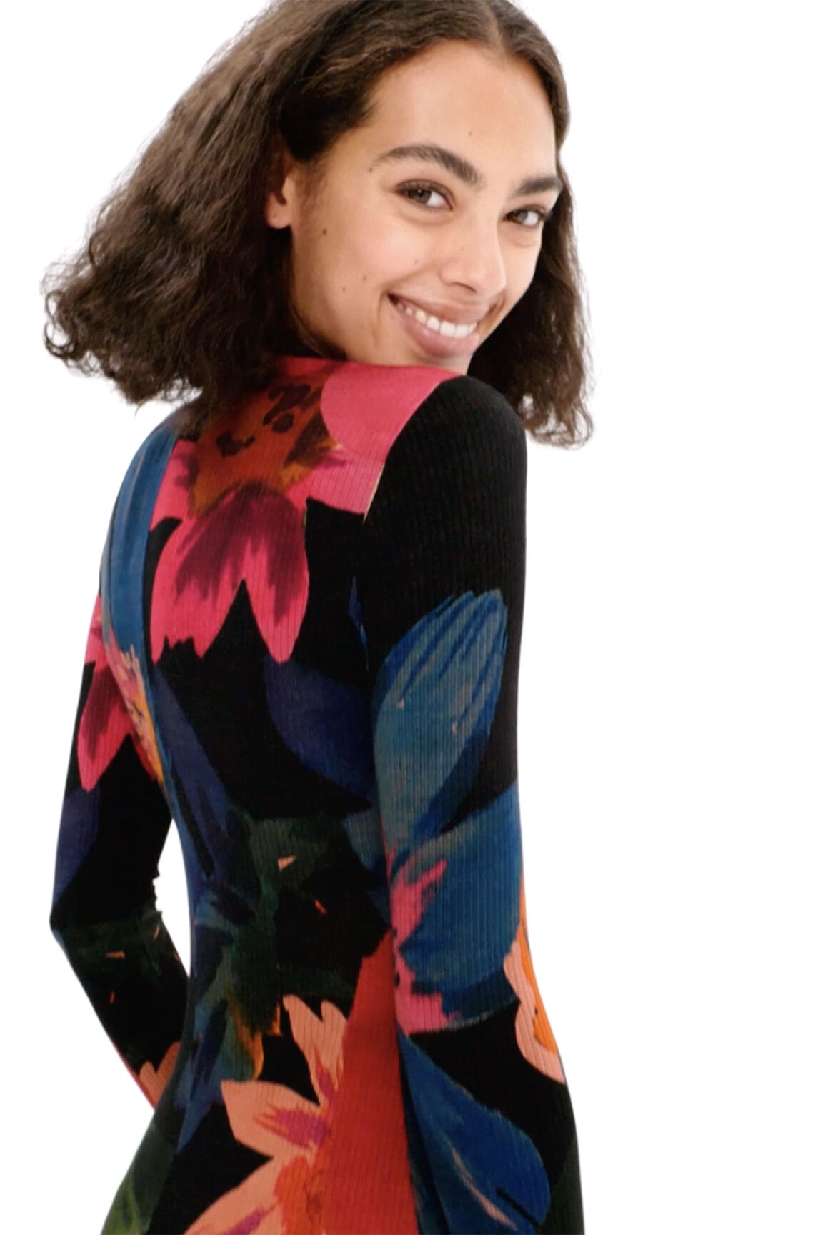 Vestido midi flores