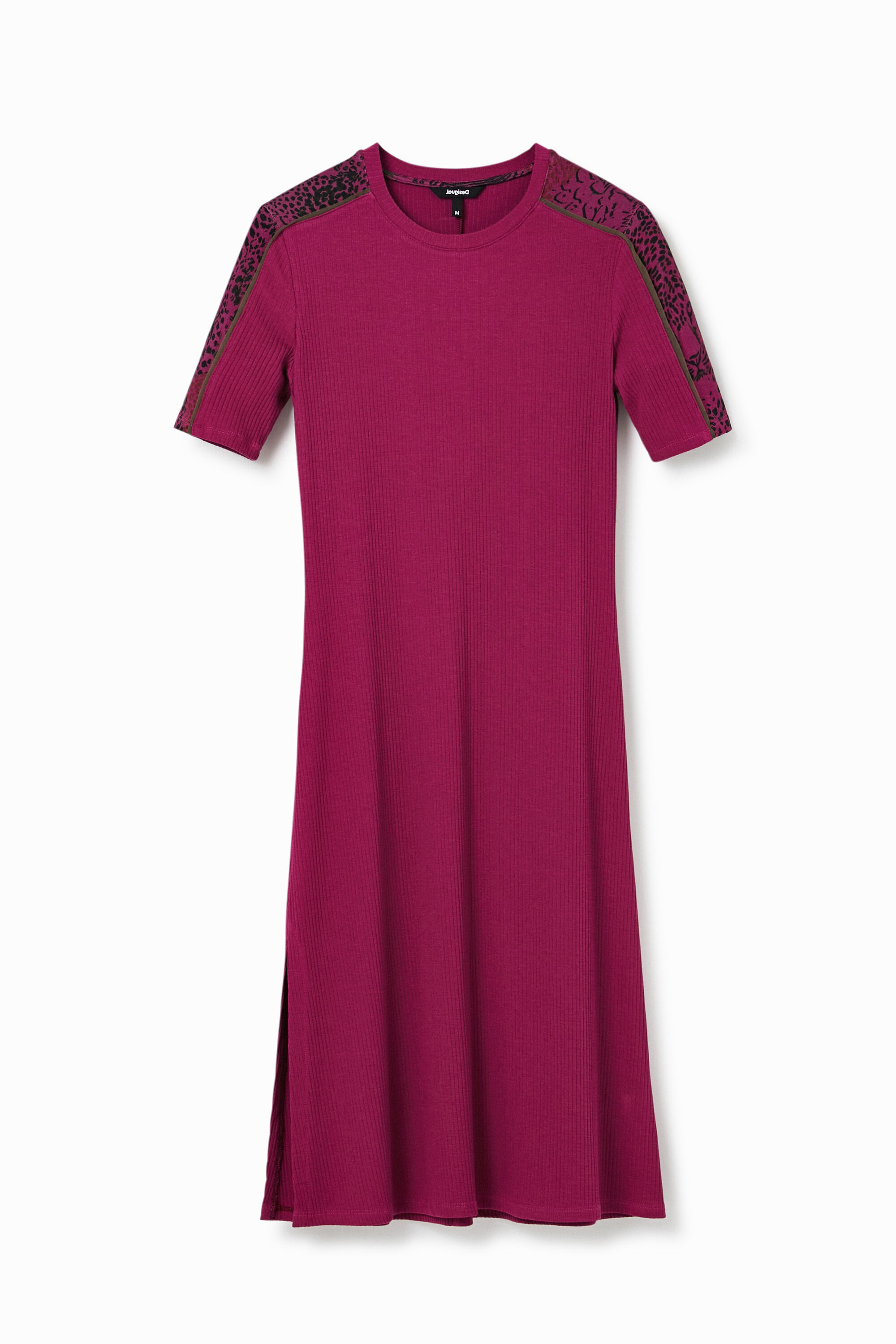 Vestido midi acanalado