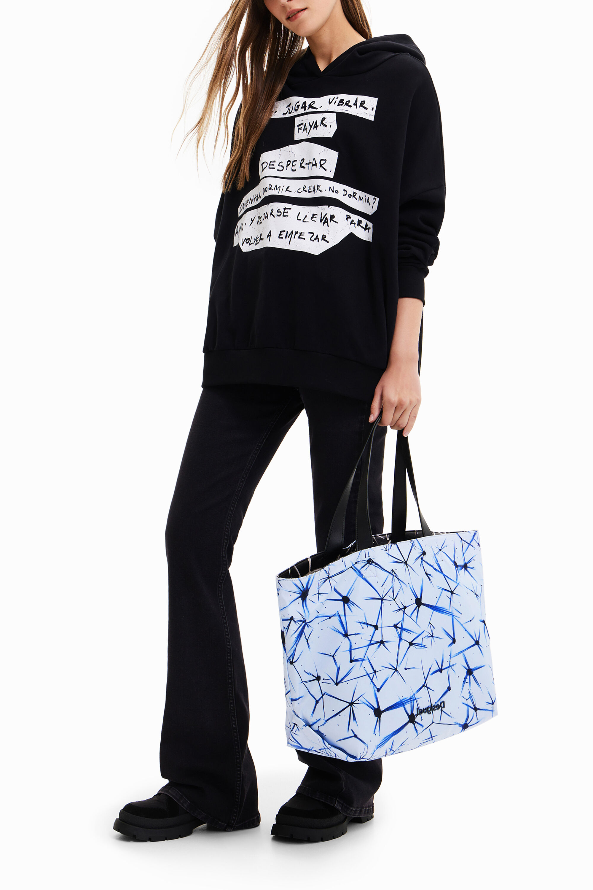Shopper extra grande reversible arty